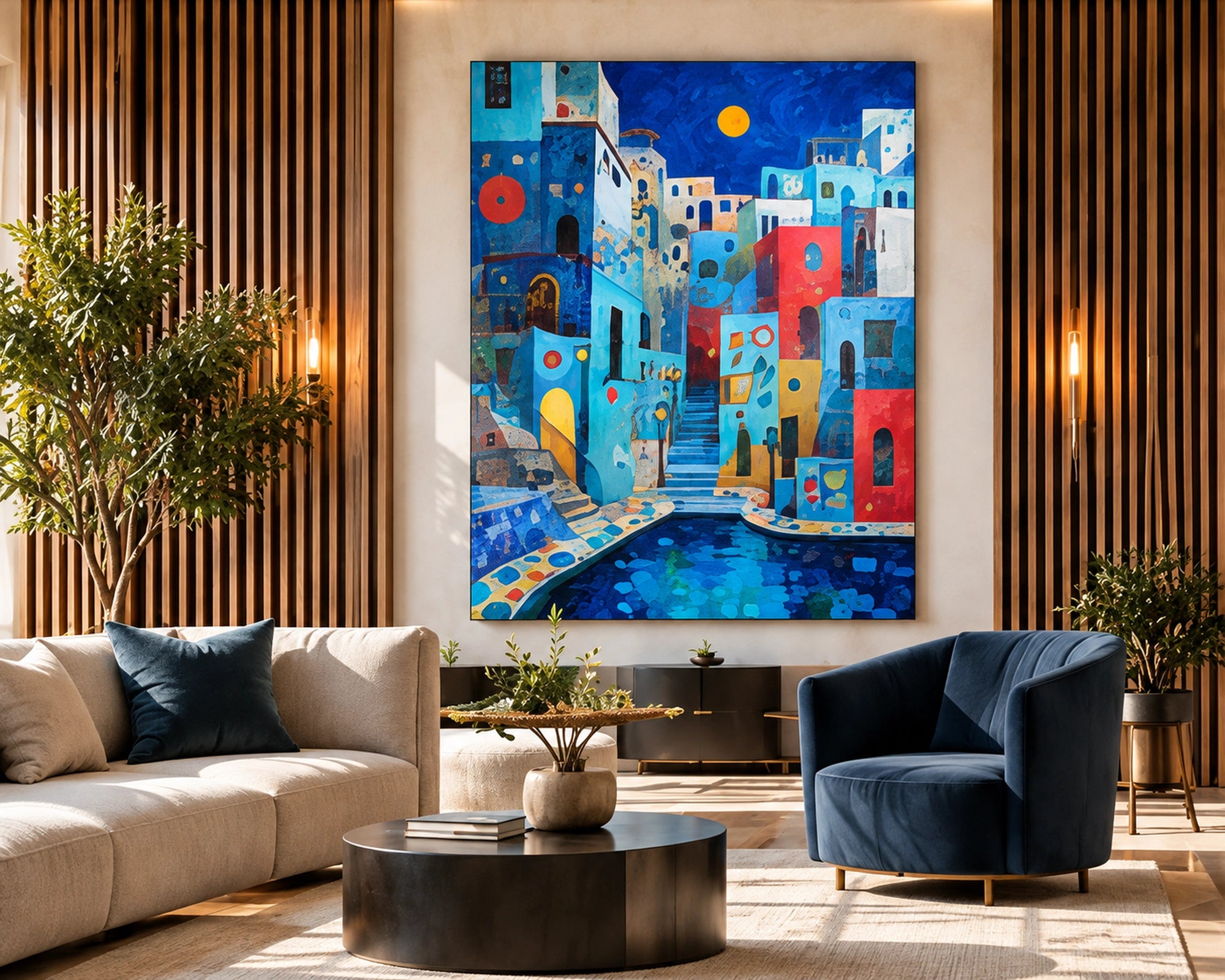 Kunstwerk in einem Hotelinterieur