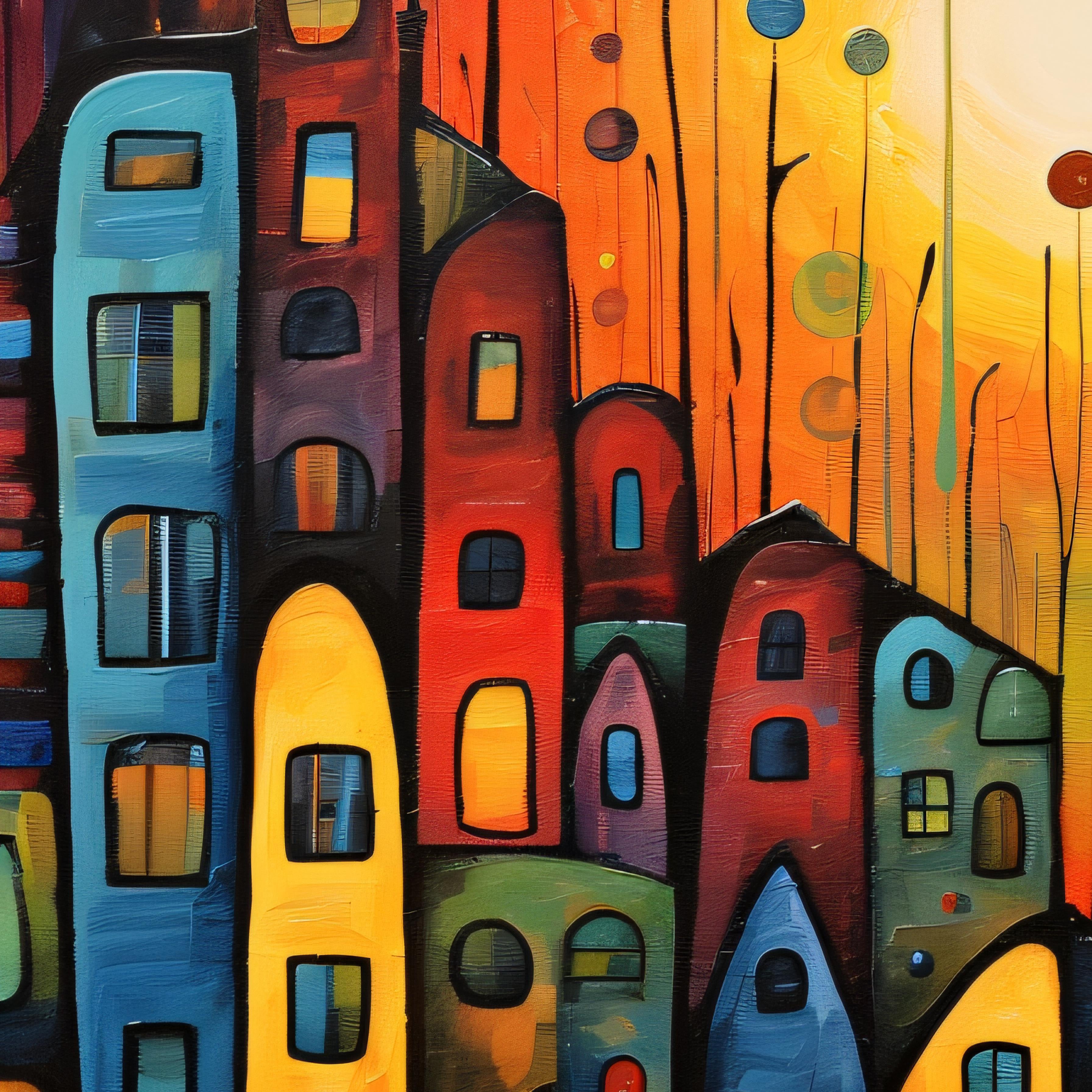 "Rainbow Rain" by Felix van Horst captures a vibrant cityscape bathed in the glow of a sunlit rain. 