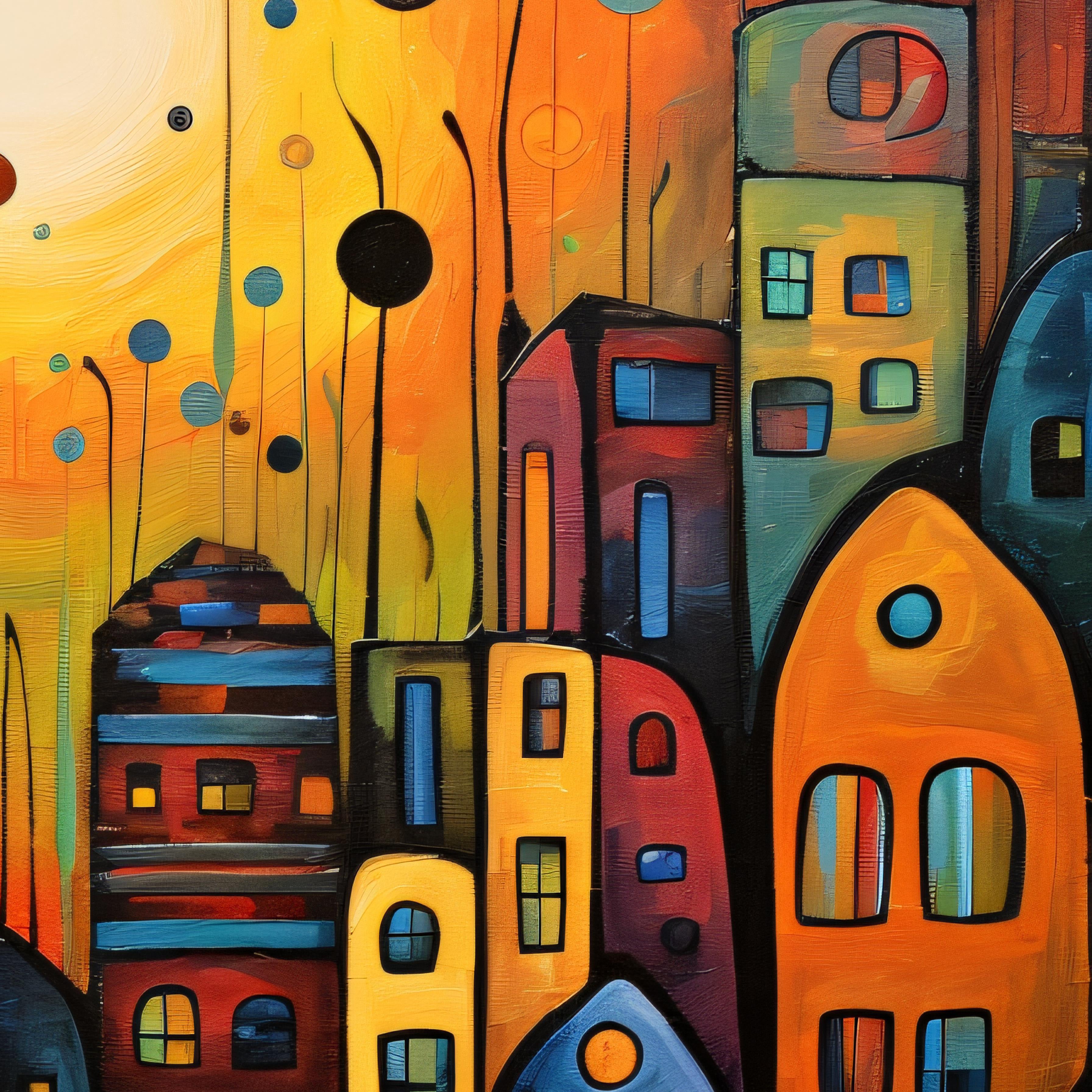 "Rainbow Rain" by Felix van Horst captures a vibrant cityscape bathed in the glow of a sunlit rain. 