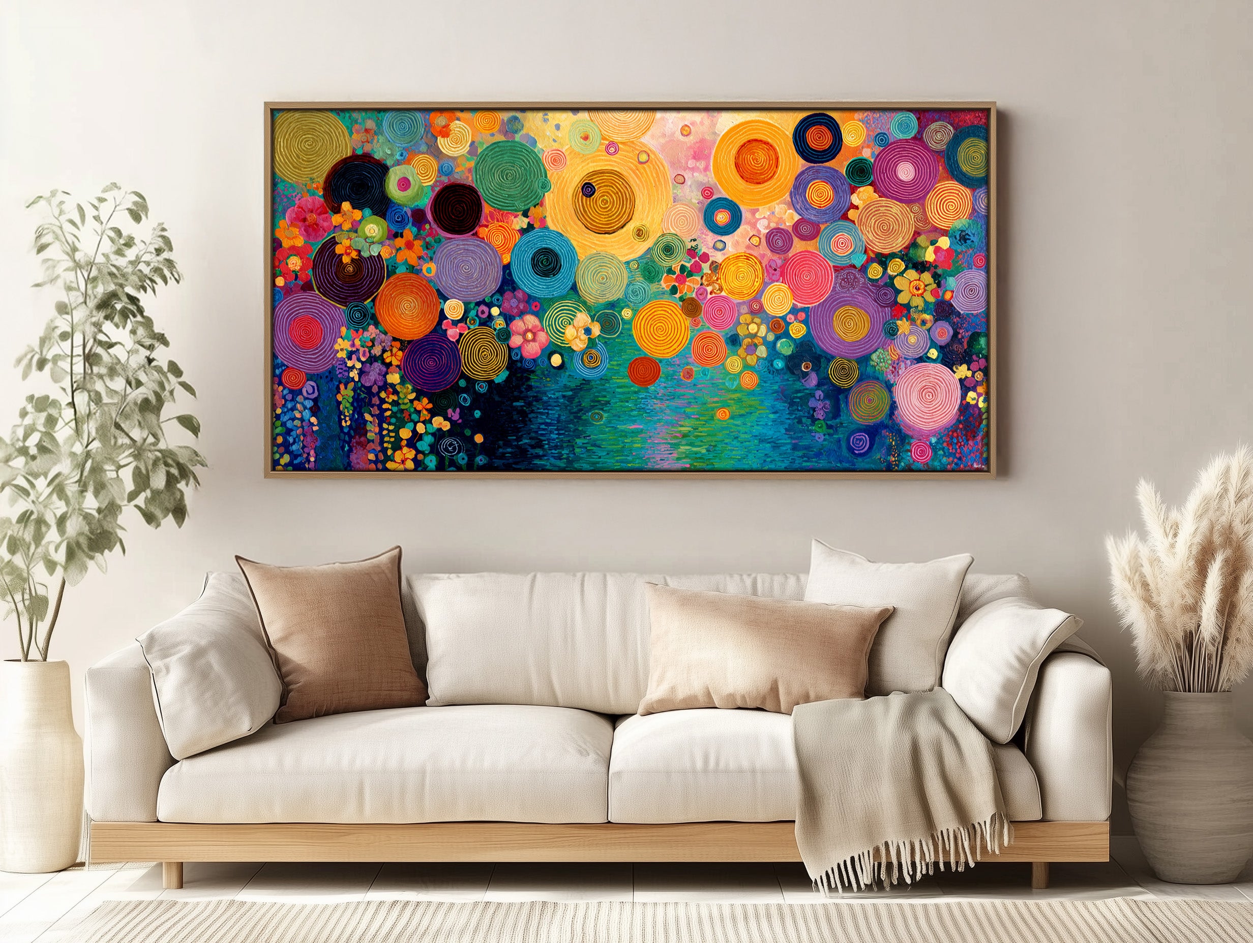 Blooming Circles (Unique), 200x100 cm