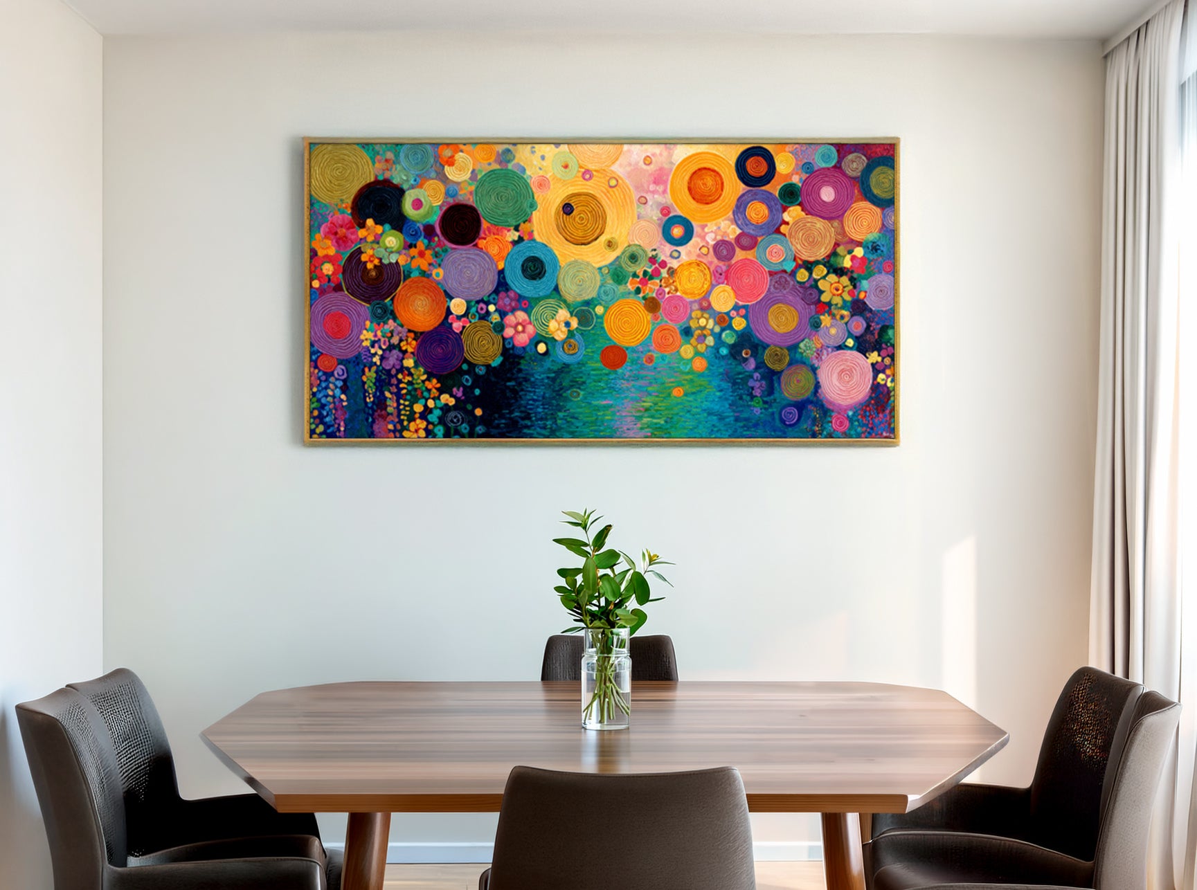 Blooming Circles (Unique), 200x100 cm