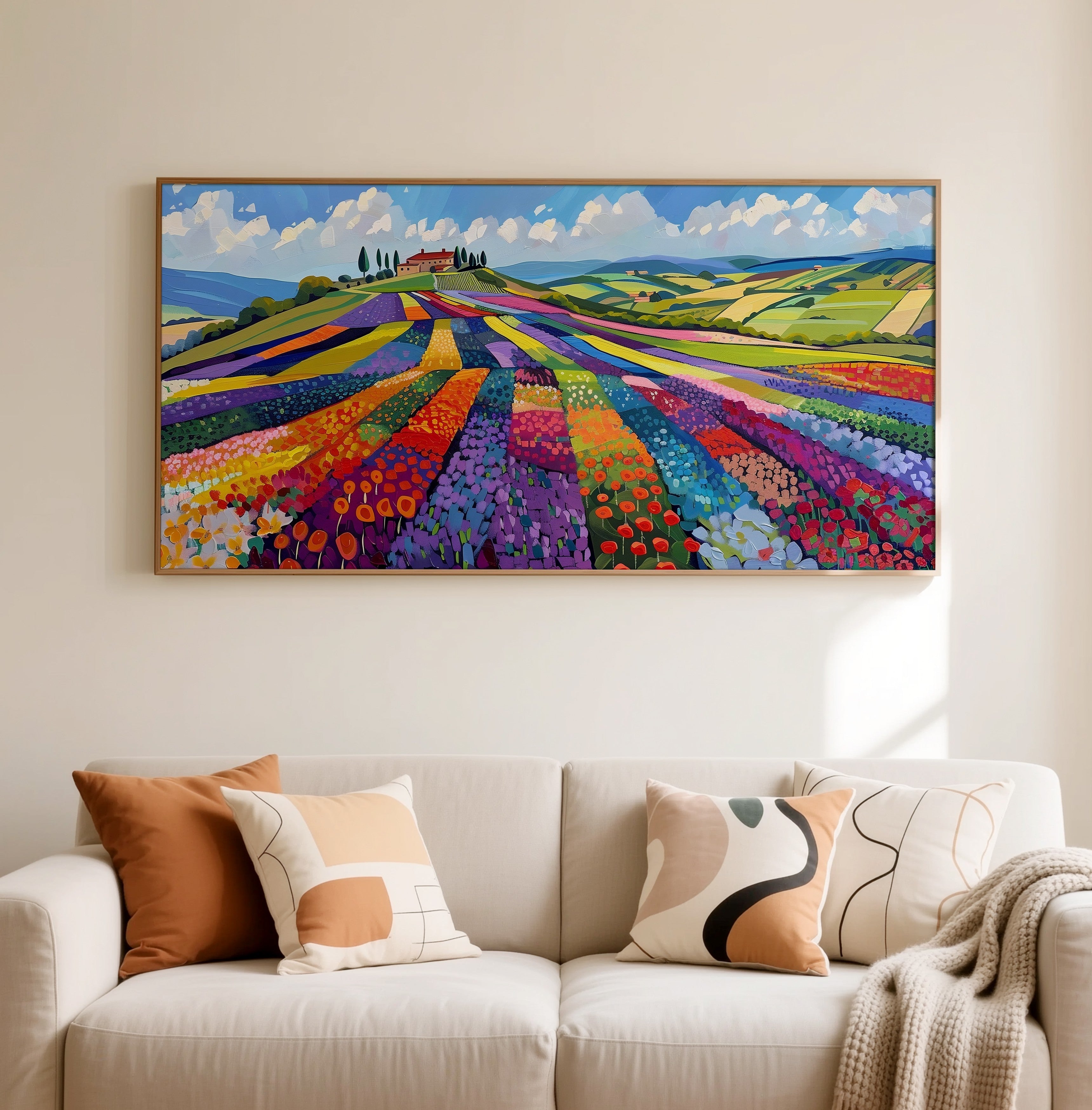 Blooming Fields (Print), 100x50 cm, ready-to-hang