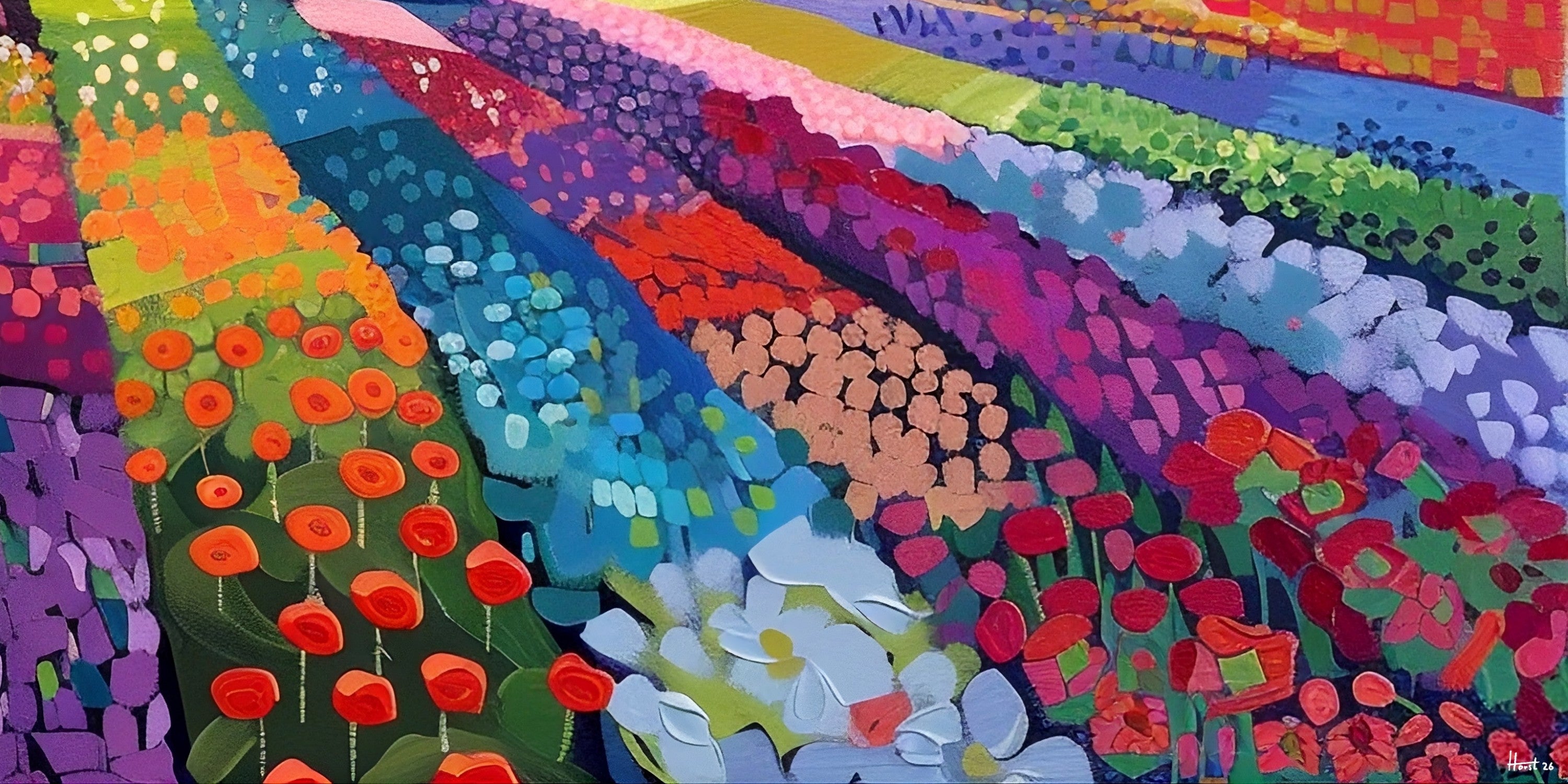 Blooming Fields (Print), 100x50 cm, ready-to-hang