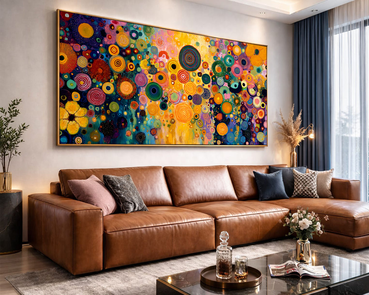 Cosmic Circles (Unique), 200x100 cm