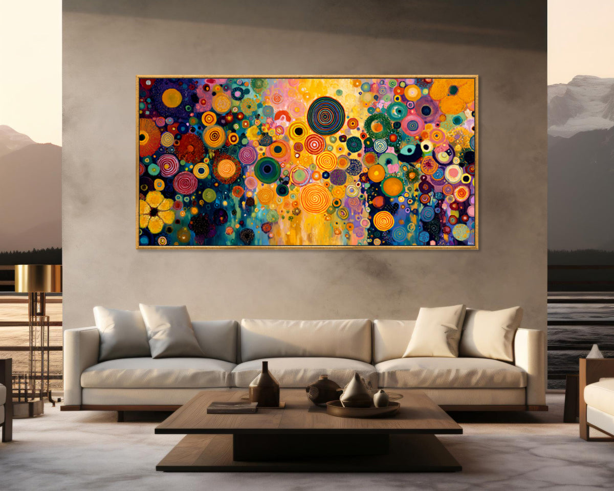 Cosmic Circles (Unique), 200x100 cm