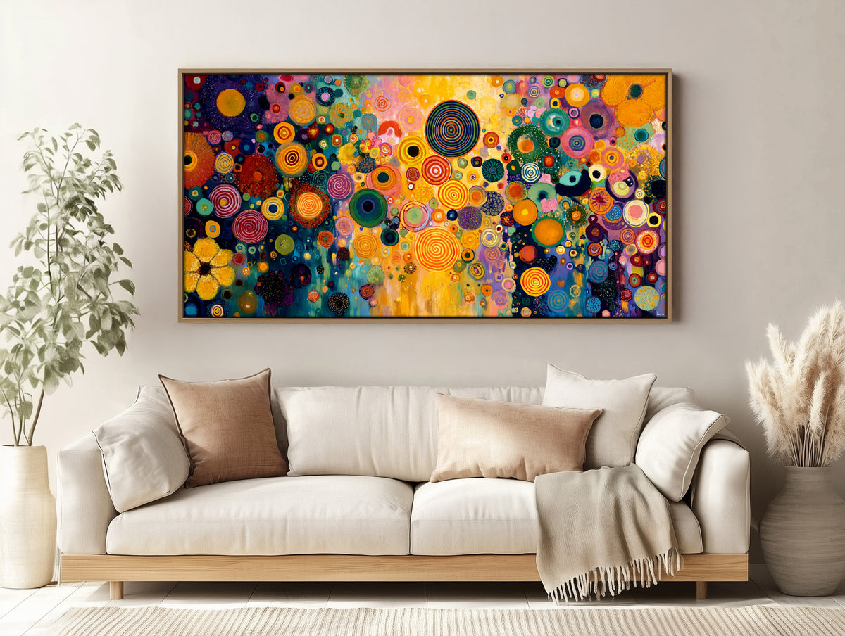Cosmic Circles (Unique), 200x100 cm