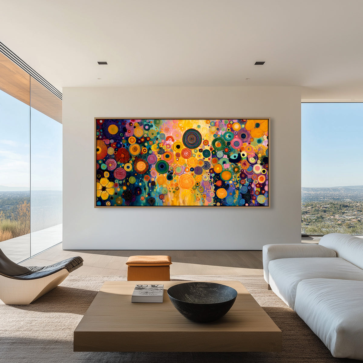 Cosmic Circles (Unique), 200x100 cm