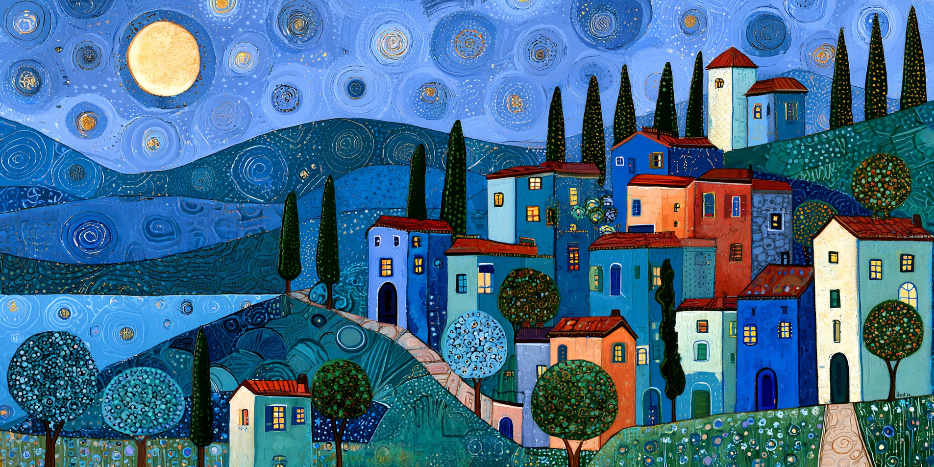 Dreamy Dimensions (Unique), 200x100 cm