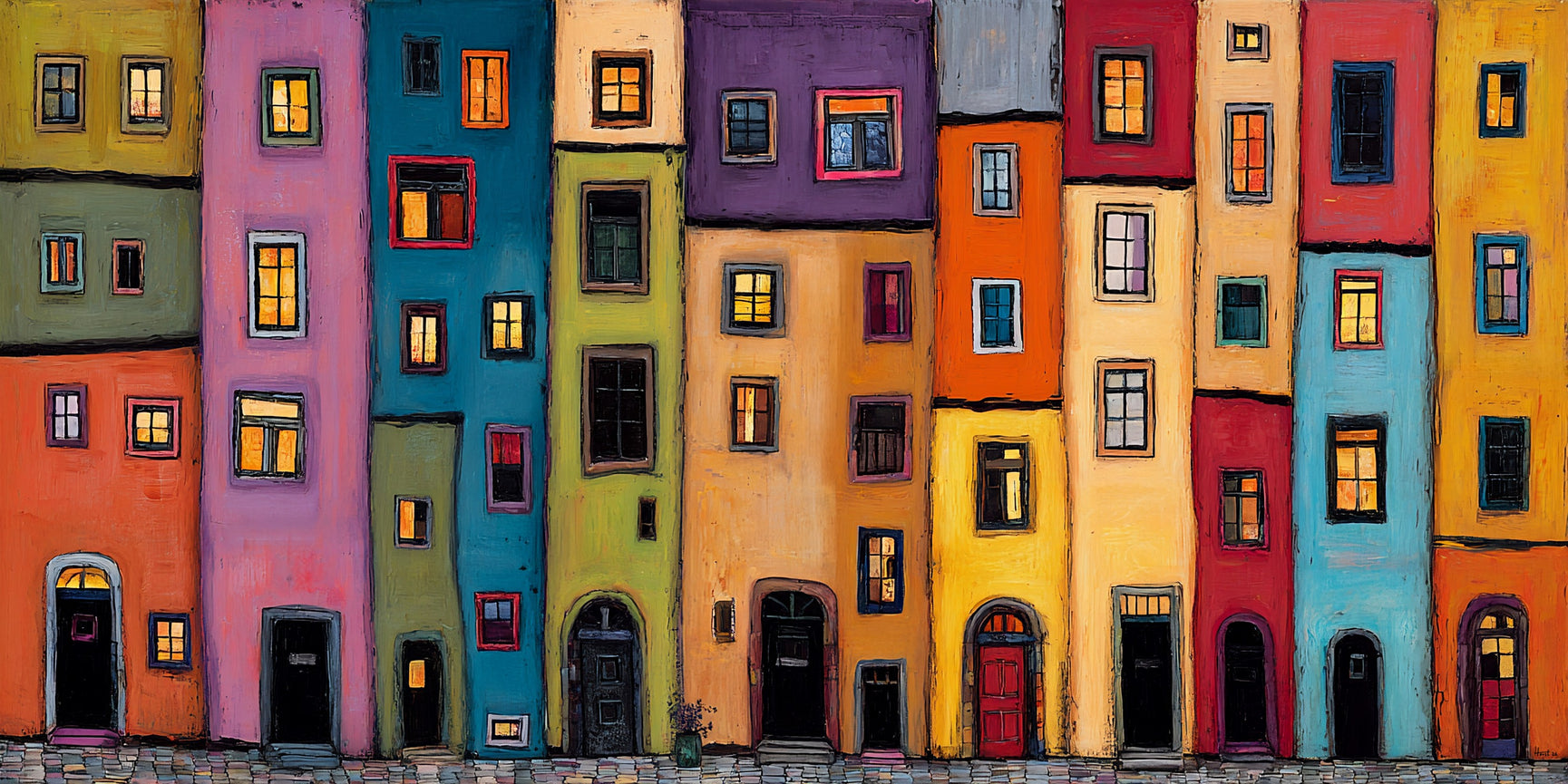 Radiant Row (Unique), 200x100 cm