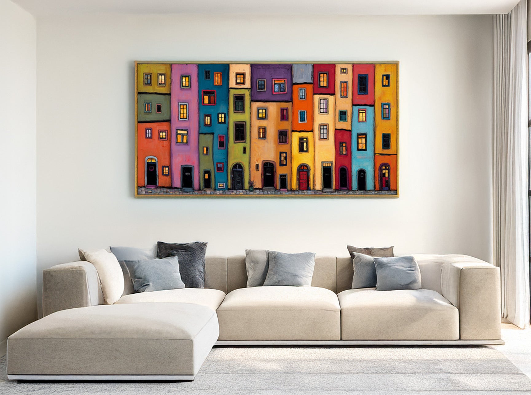 Radiant Row (Unique), 200x100 cm