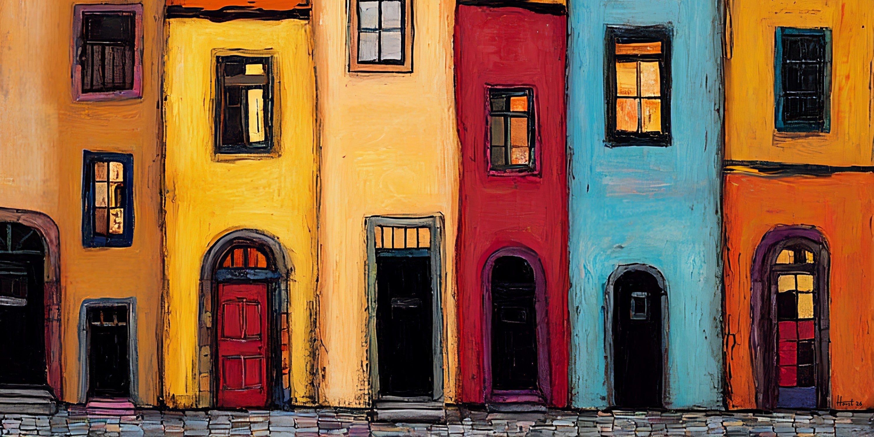 Radiant Row (Unique), 200x100 cm
