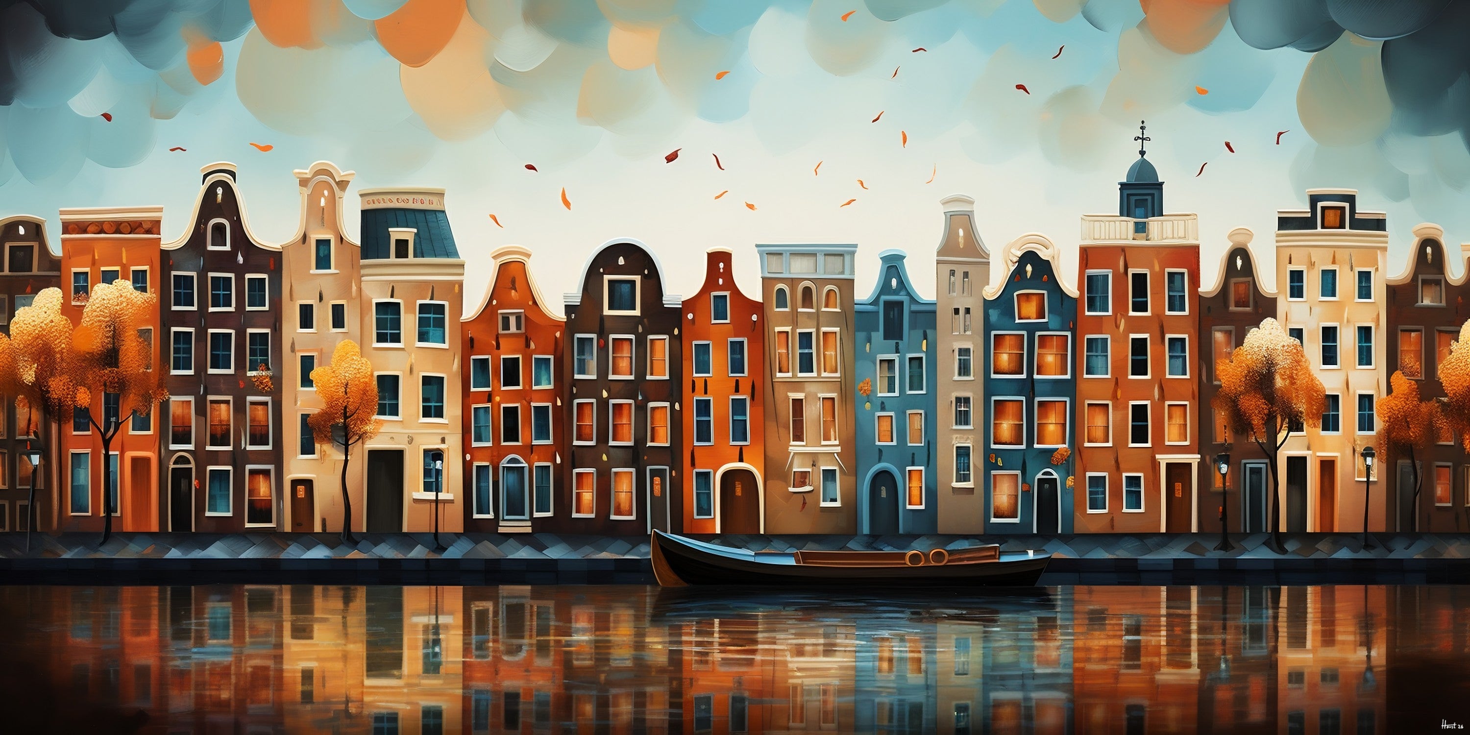 Amsterdam Echo (Print), 100x50 cm, ready-to-hang