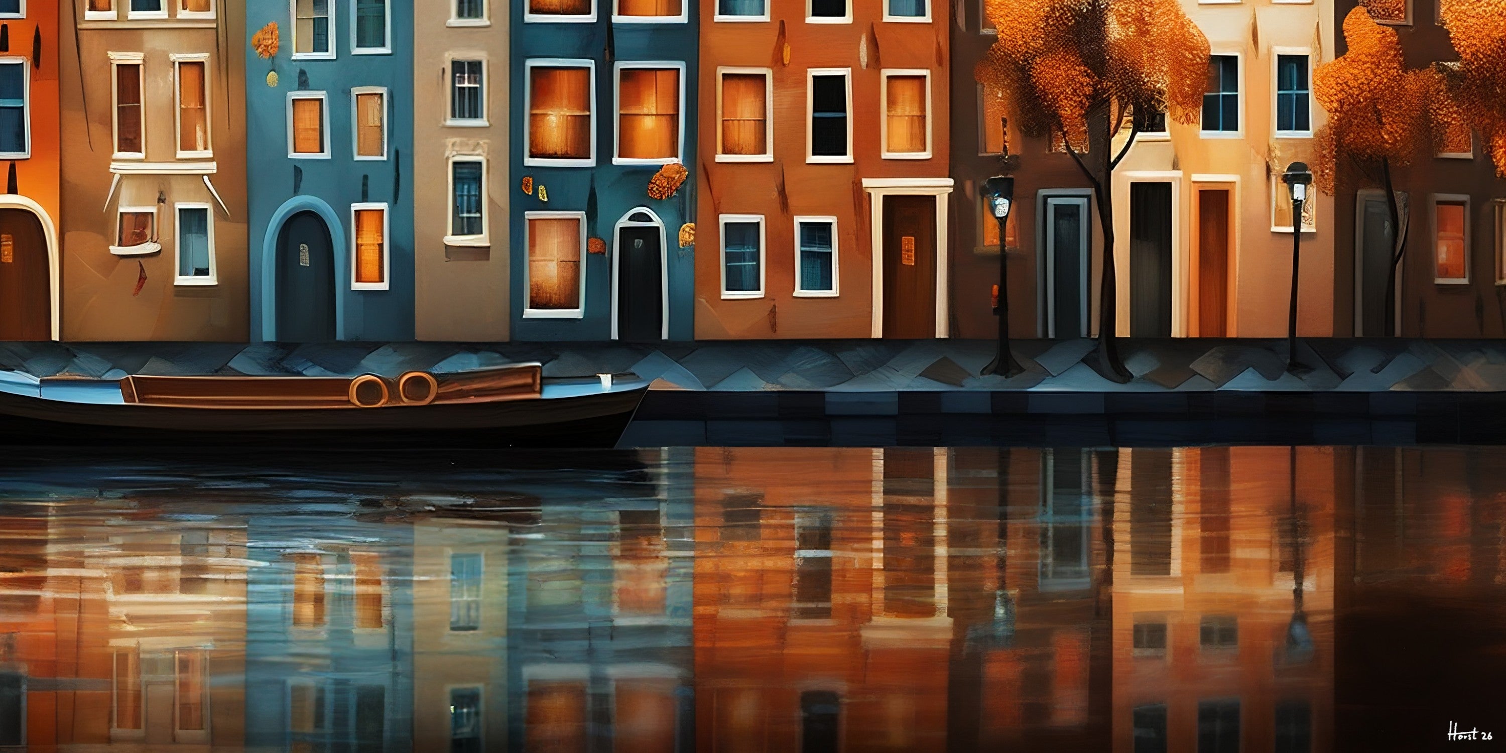 Amsterdam Echo (Print), 100x50 cm, ready-to-hang