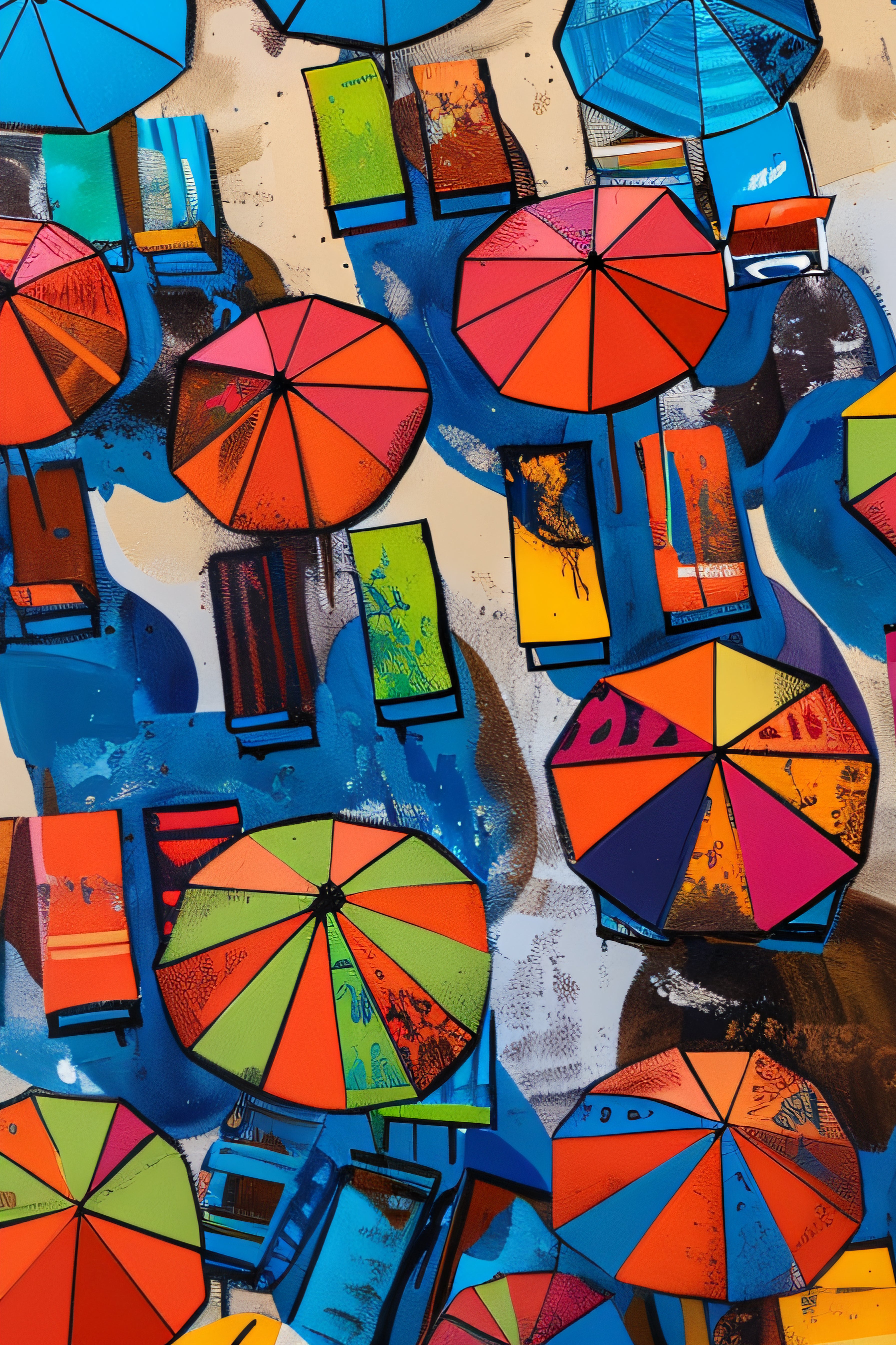 Colorful Shadows (Unlimited), 60x90 cm, ready-to-hang