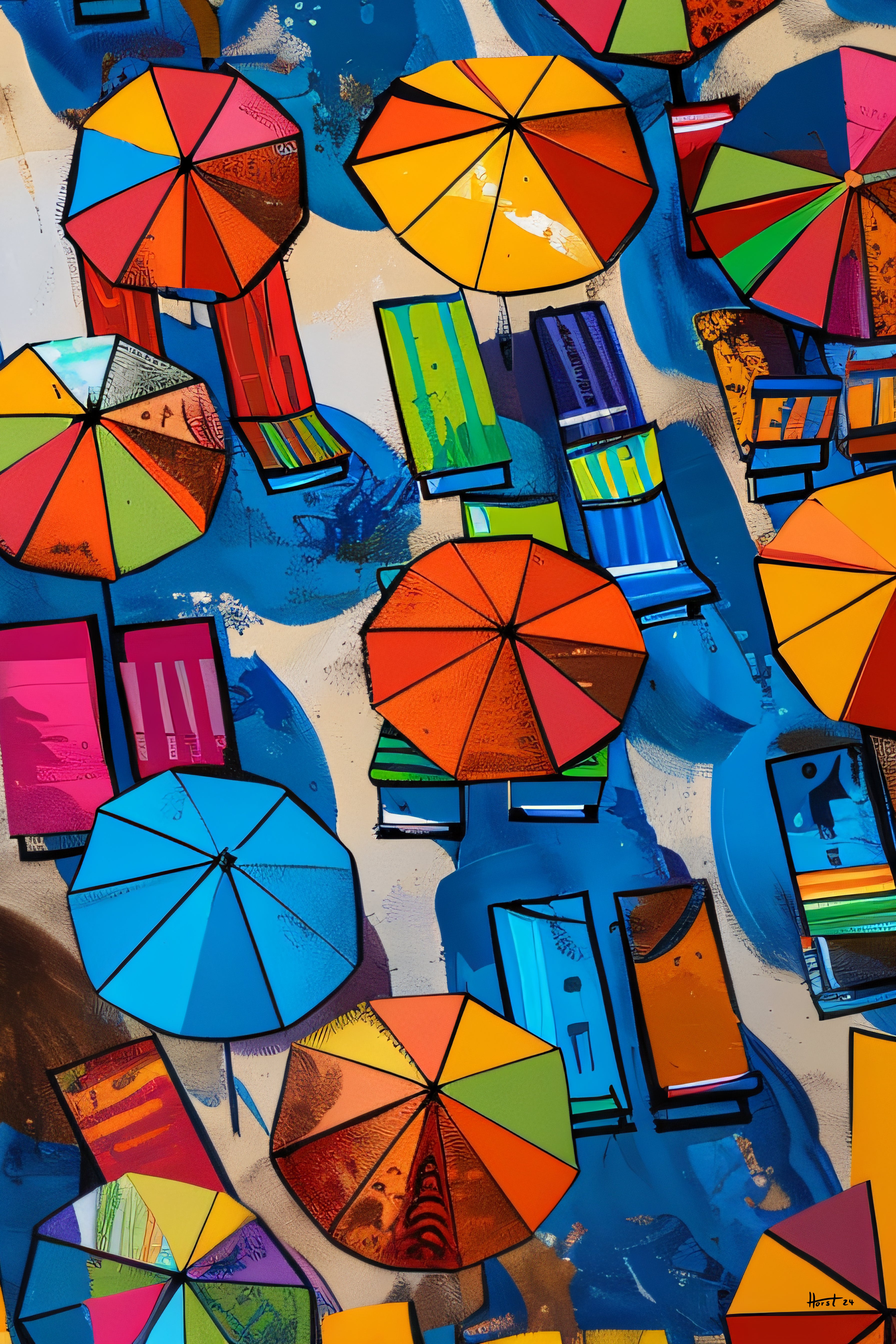 Colorful Shadows (Unlimited), 60x90 cm, ready-to-hang