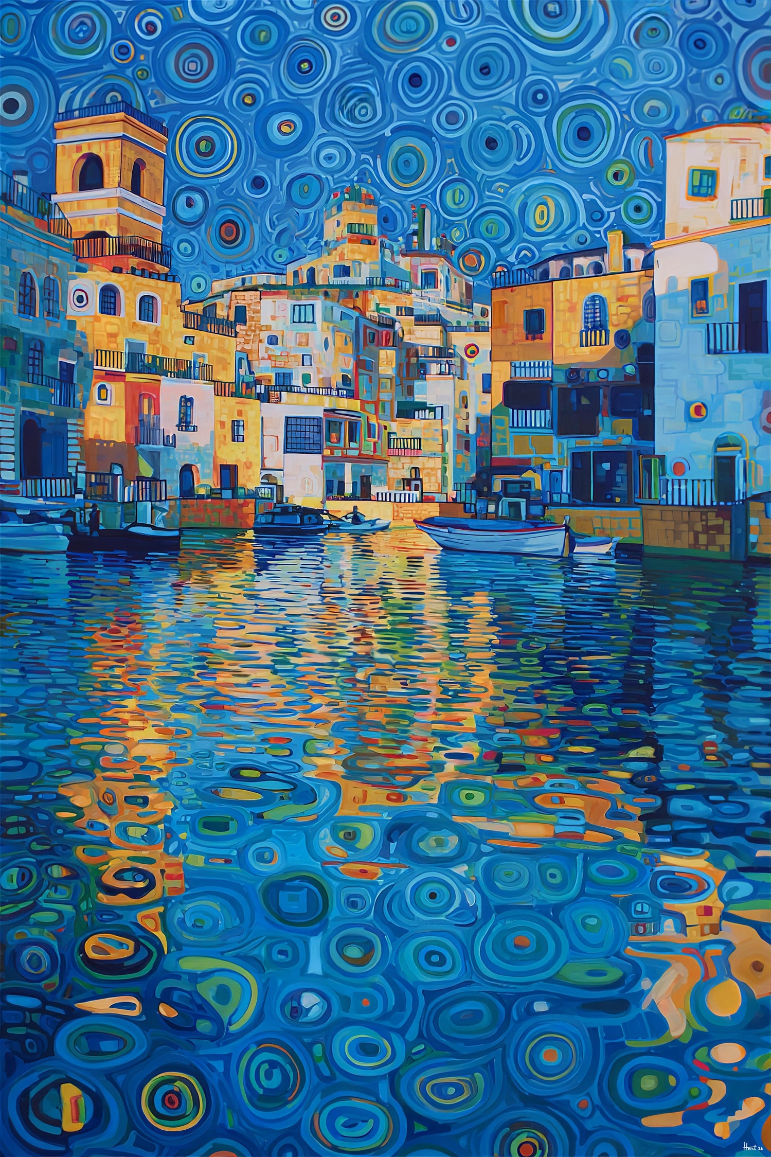 Azure Reflection (Unique), 150x100 cm