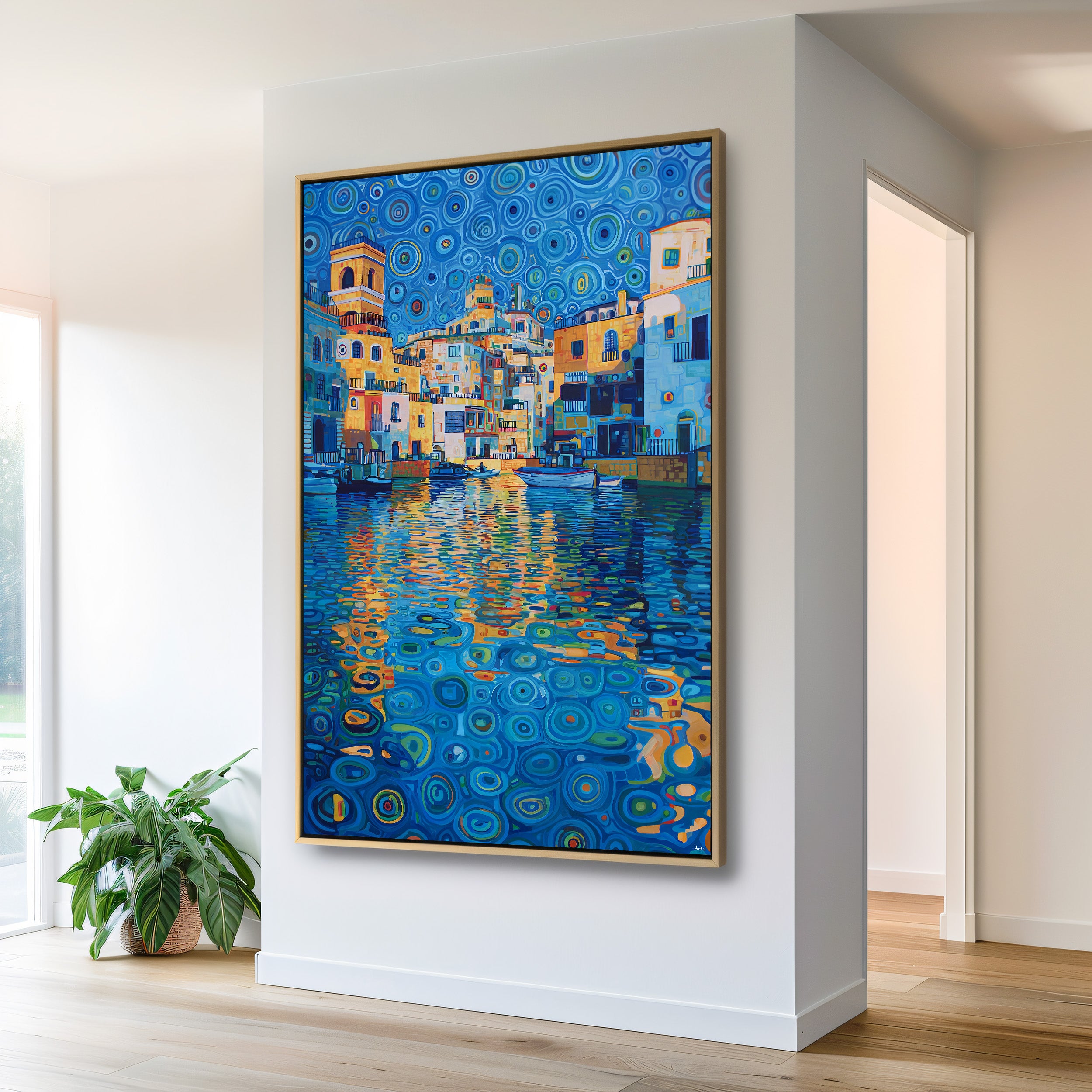 Azure Reflection (Unique), 150x100 cm