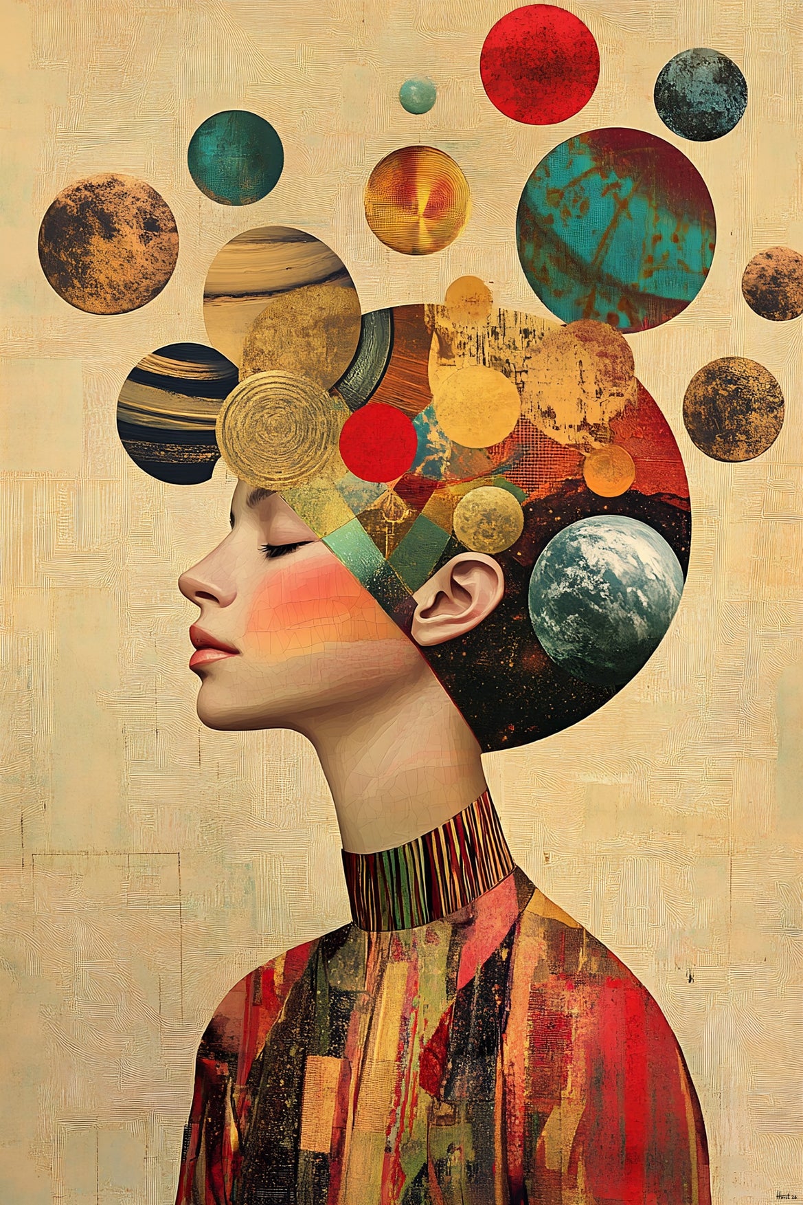 Celestial Thoughts (Unique), 100x150 cm