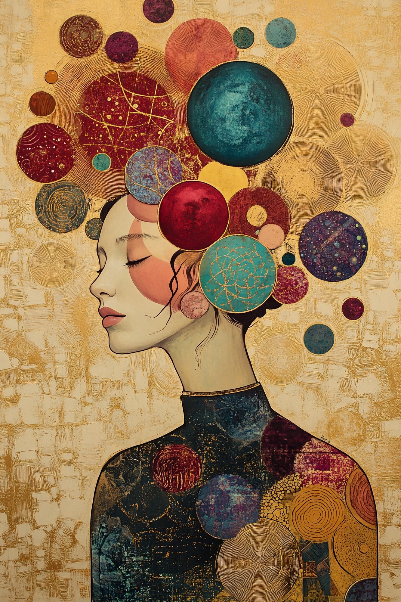 Cosmic Contemplation (Unique), 150x100 cm