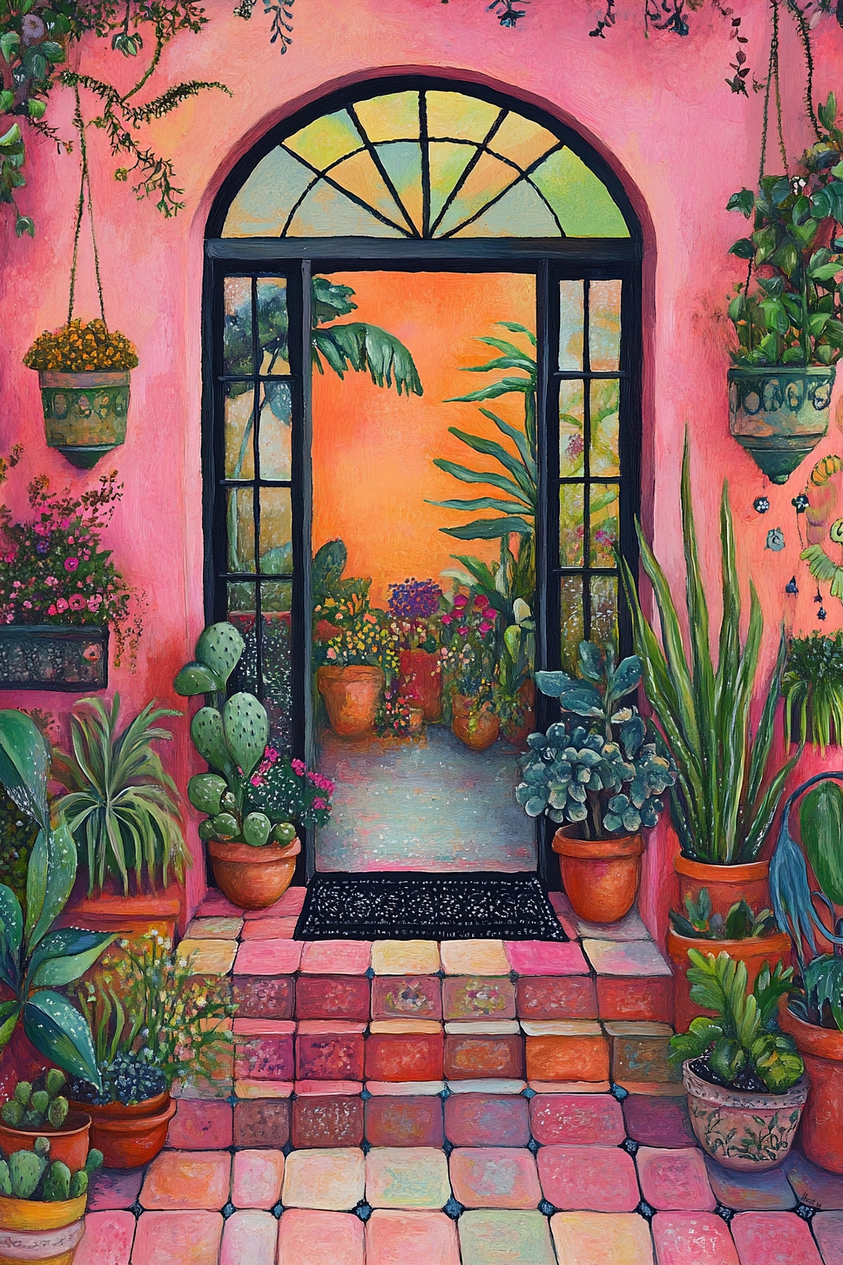 Flora Fiesta (Unique), 100x150 cm