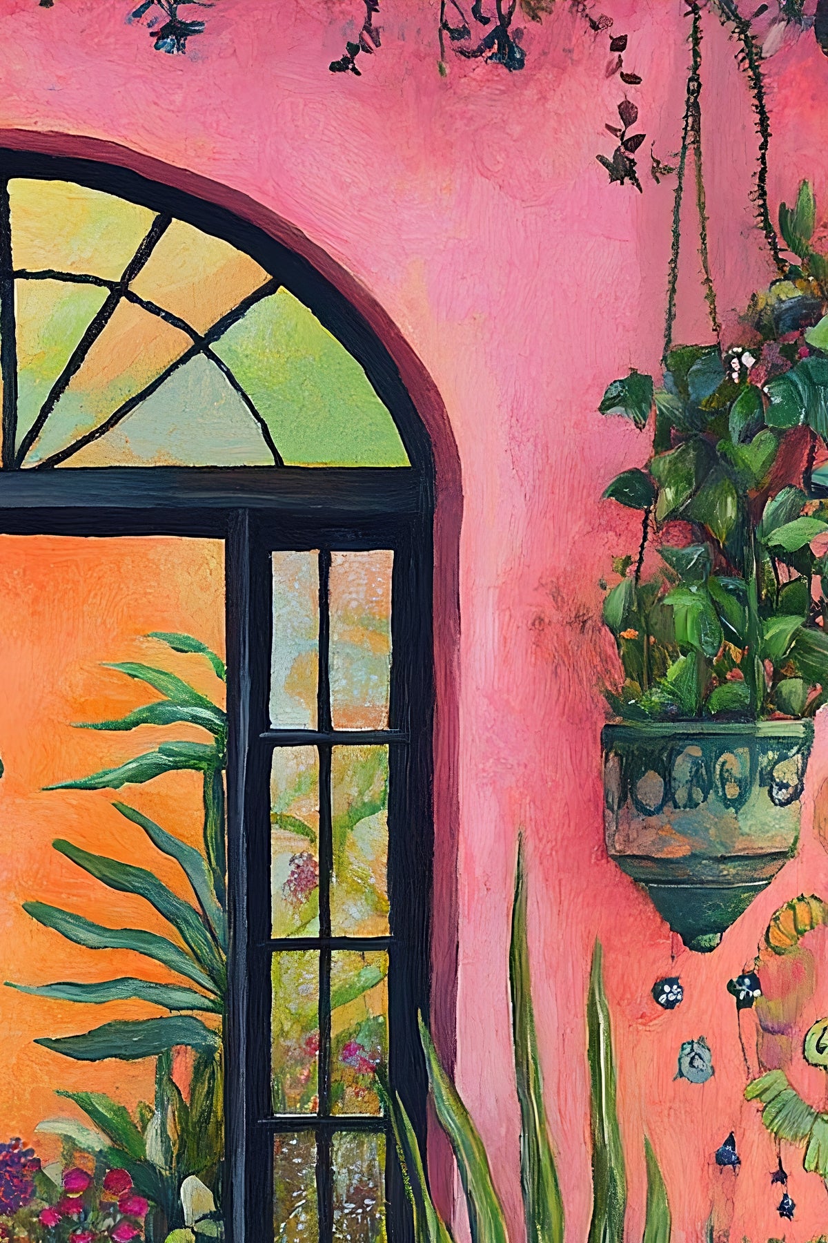 Flora Fiesta (Unique), 100x150 cm