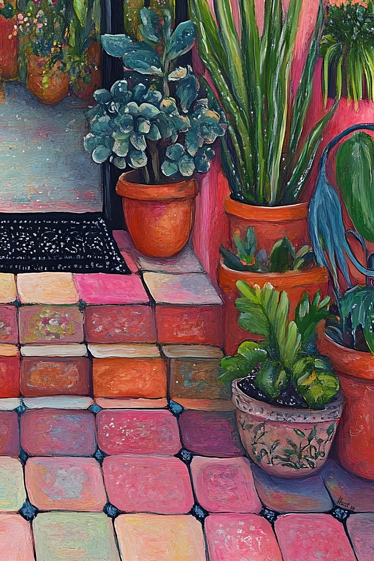 Flora Fiesta (Unique), 100x150 cm