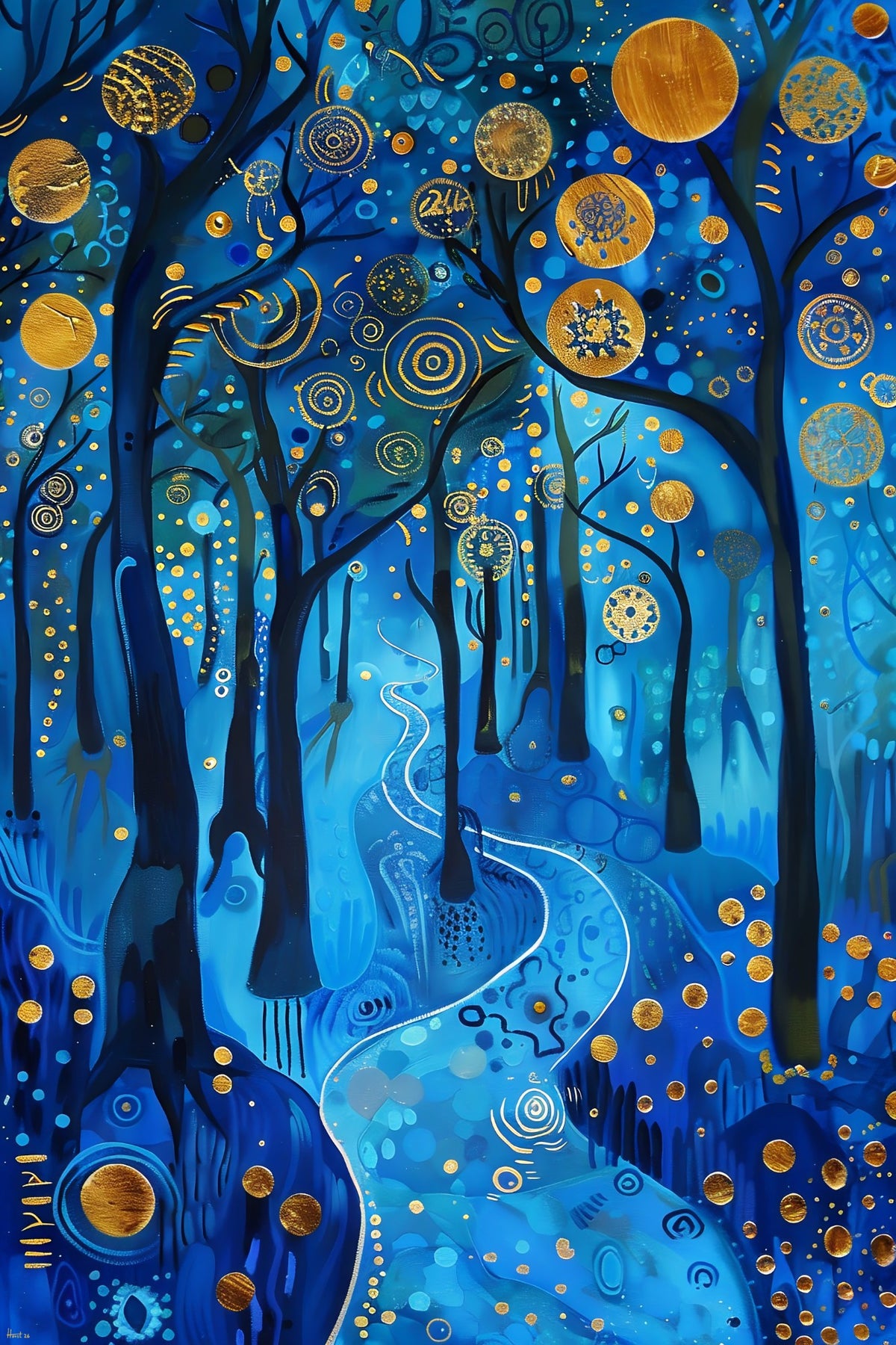 Midnight Medley (Unique), 150x100 cm