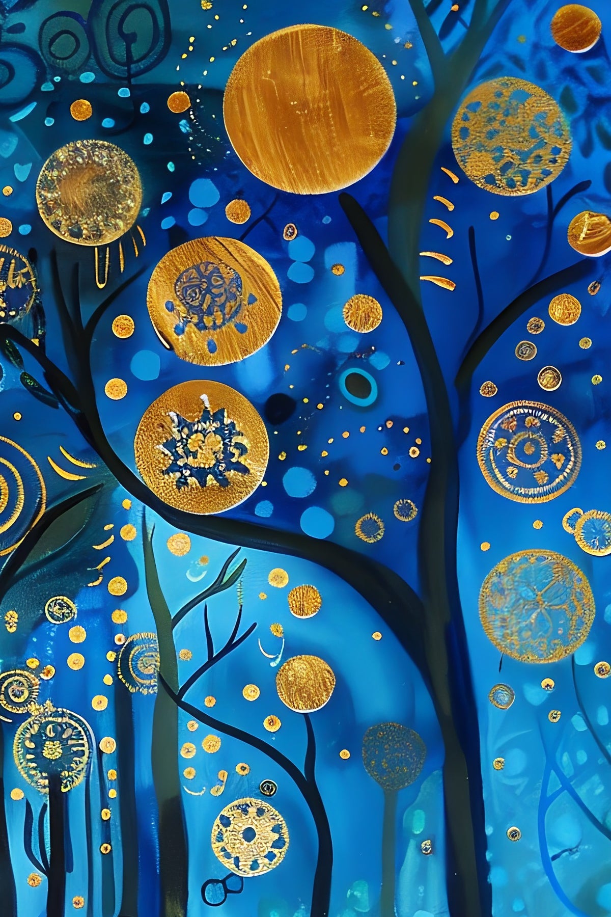 Midnight Medley (Unique), 150x100 cm
