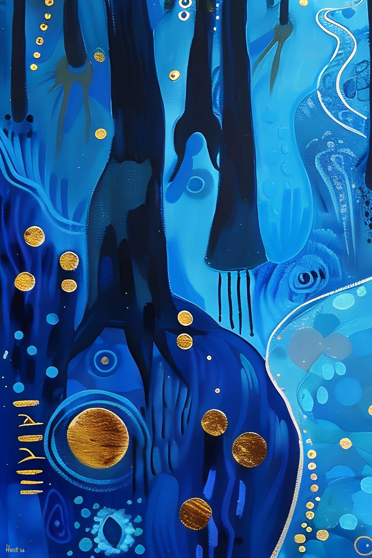 Midnight Medley (Unique), 150x100 cm