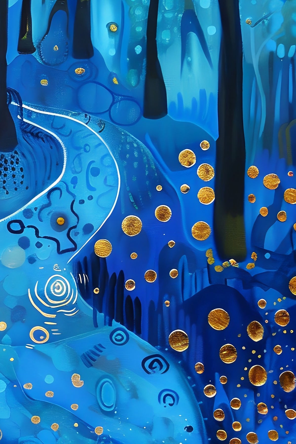Midnight Medley (Unique), 150x100 cm
