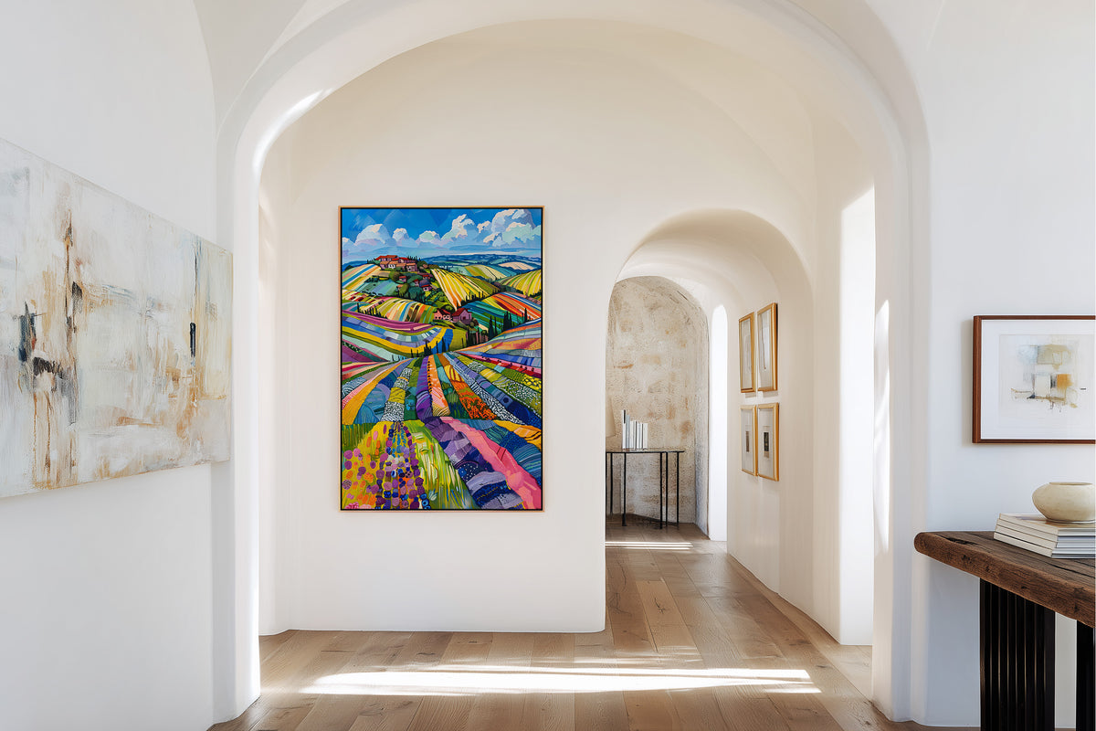 Sunlit Fields (Unique), 150x100 cm