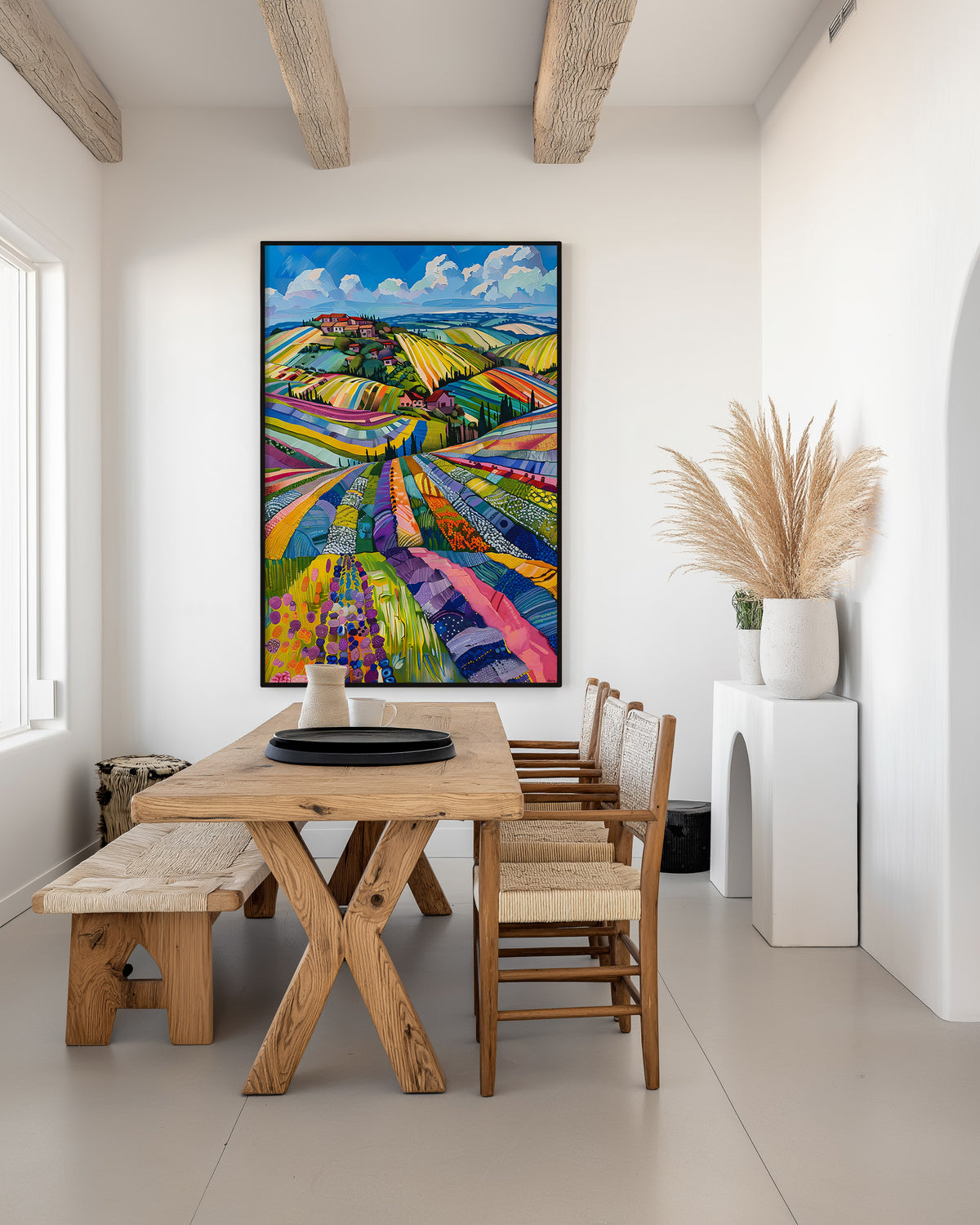 Sunlit Fields (Unique), 150x100 cm