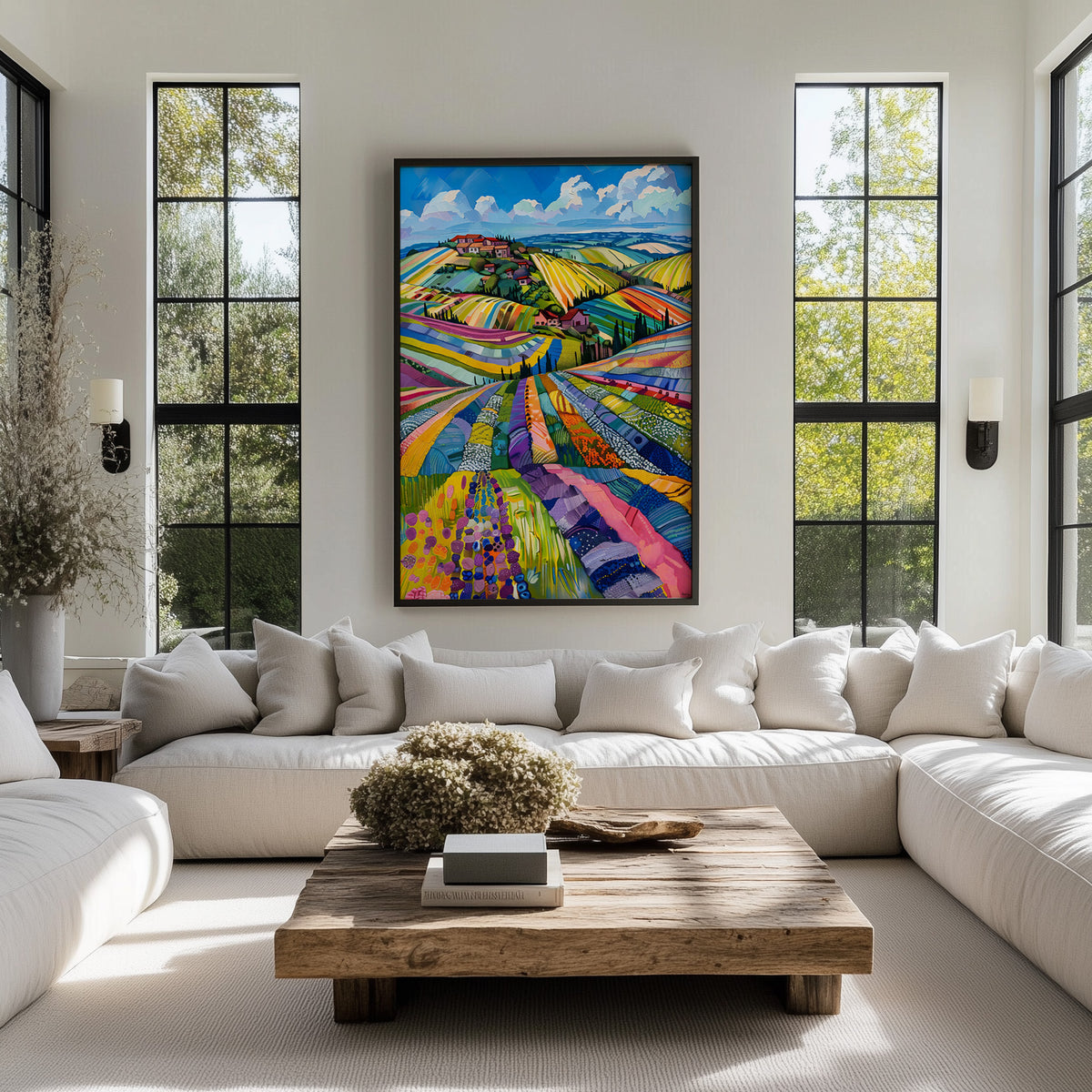 Sunlit Fields (Unique), 150x100 cm