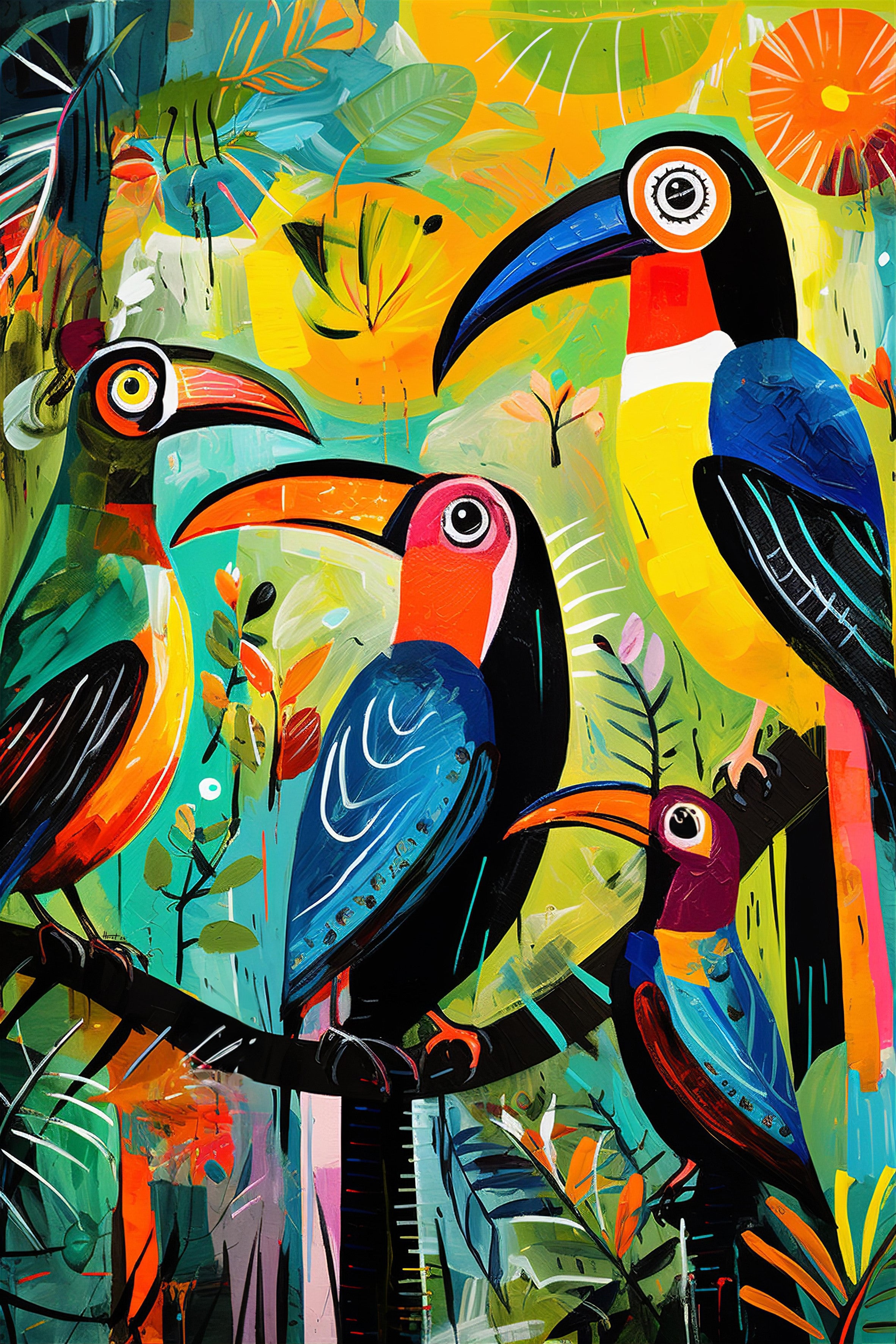 Tropical Serenade (Unlimited), 60x90 cm, ready-to-hang