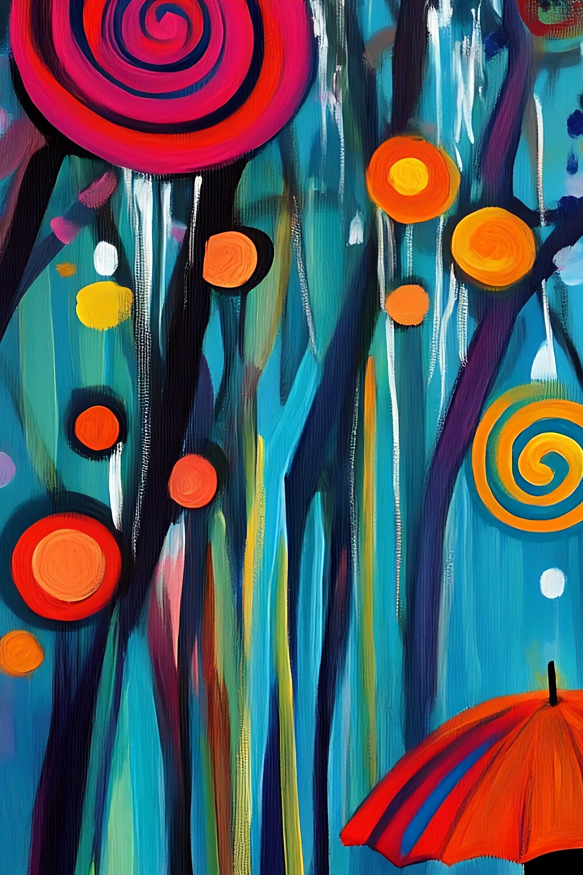 Whimsical Pathways (Unique), 100x150 cm