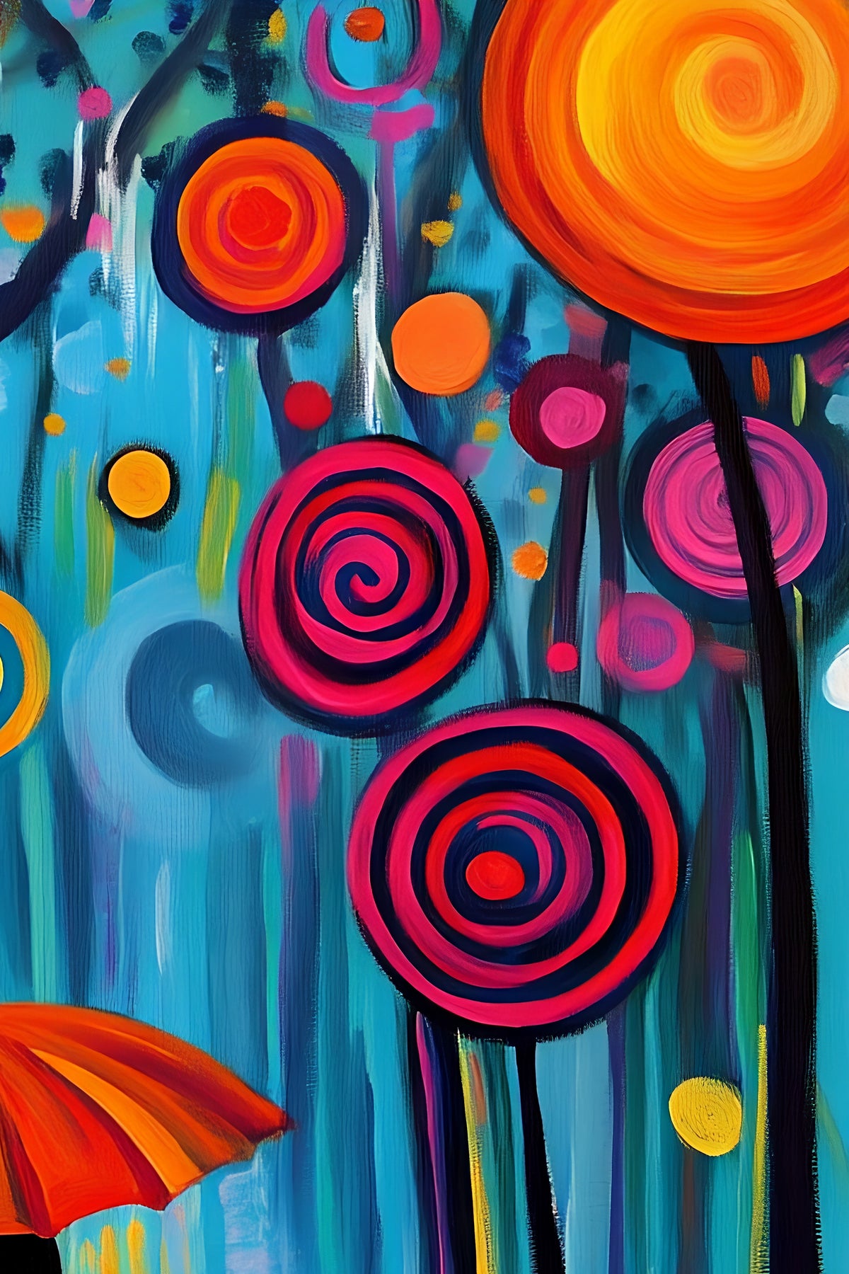 Whimsical Pathways (Unique), 100x150 cm