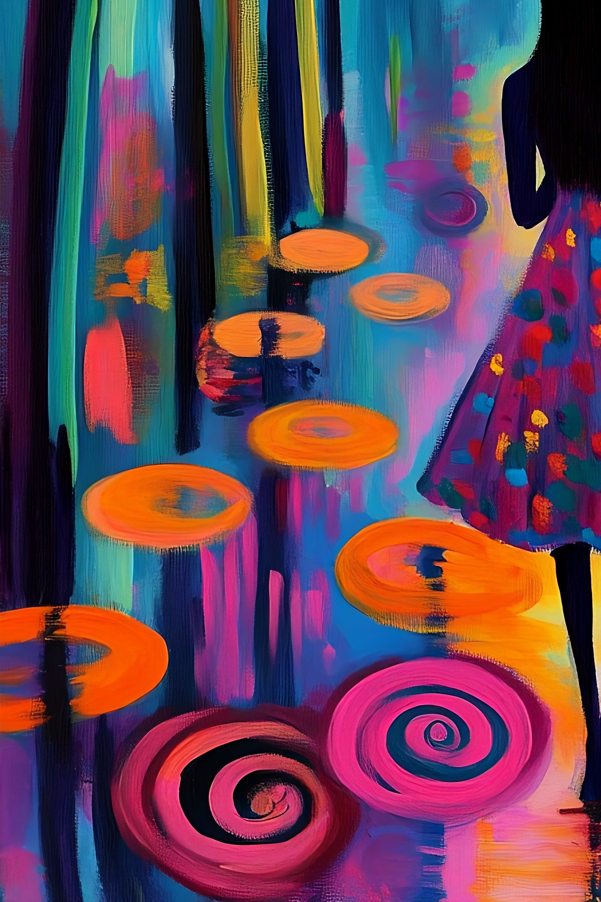 Whimsical Pathways (Unique), 100x150 cm