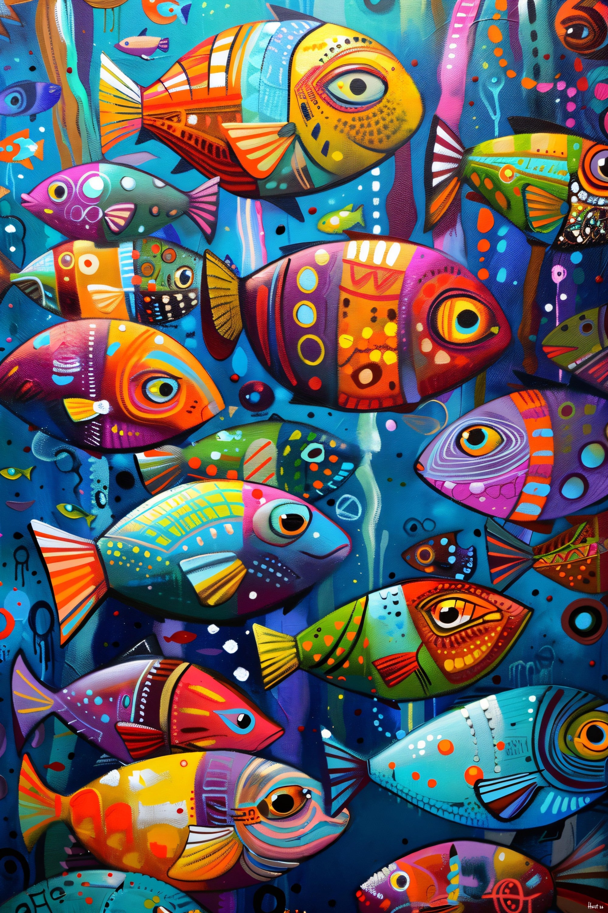 Aquatic Ambiance (Print), 60x90 cm, ready-to-hang