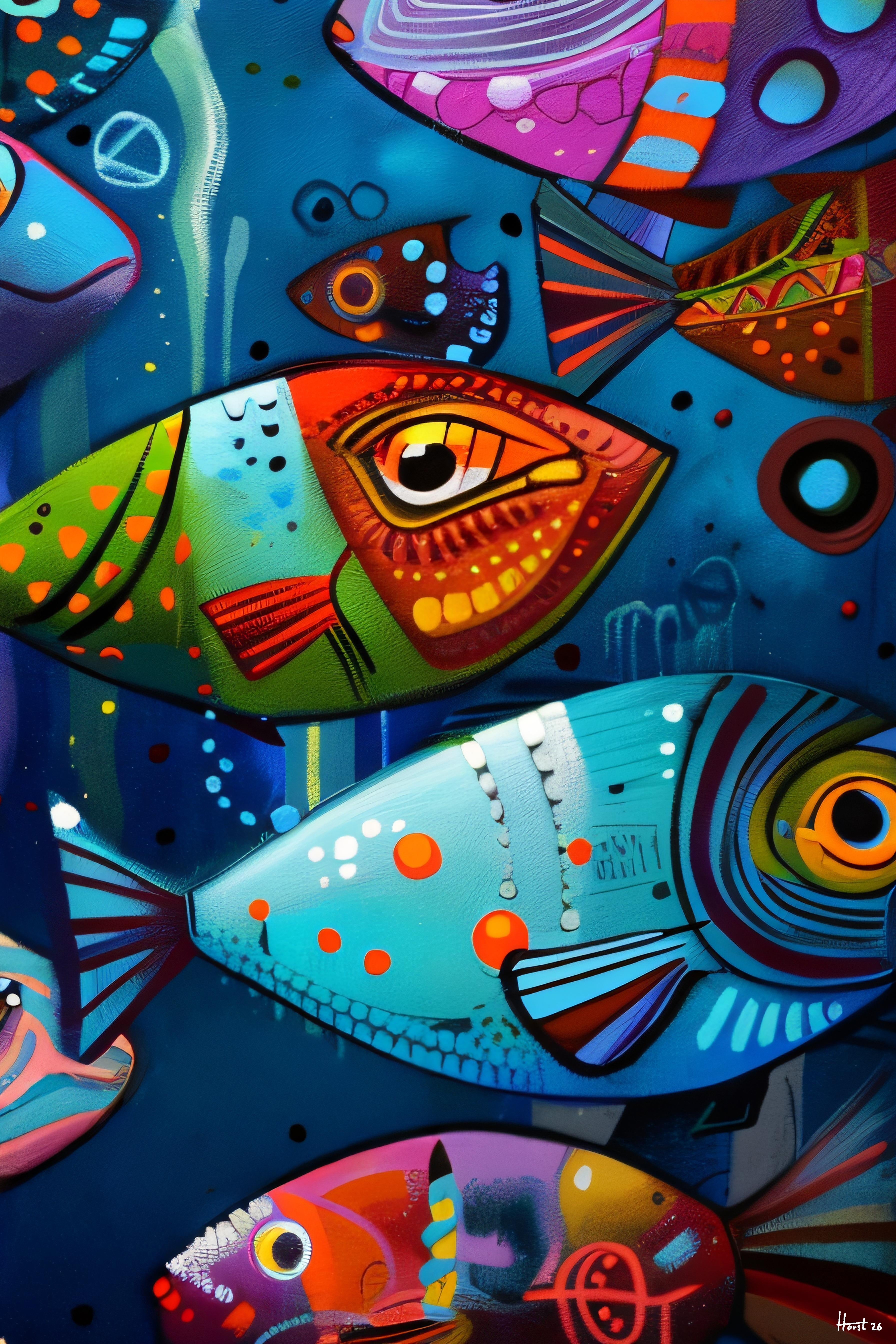 Aquatic Ambiance (Print), 60x90 cm, ready-to-hang