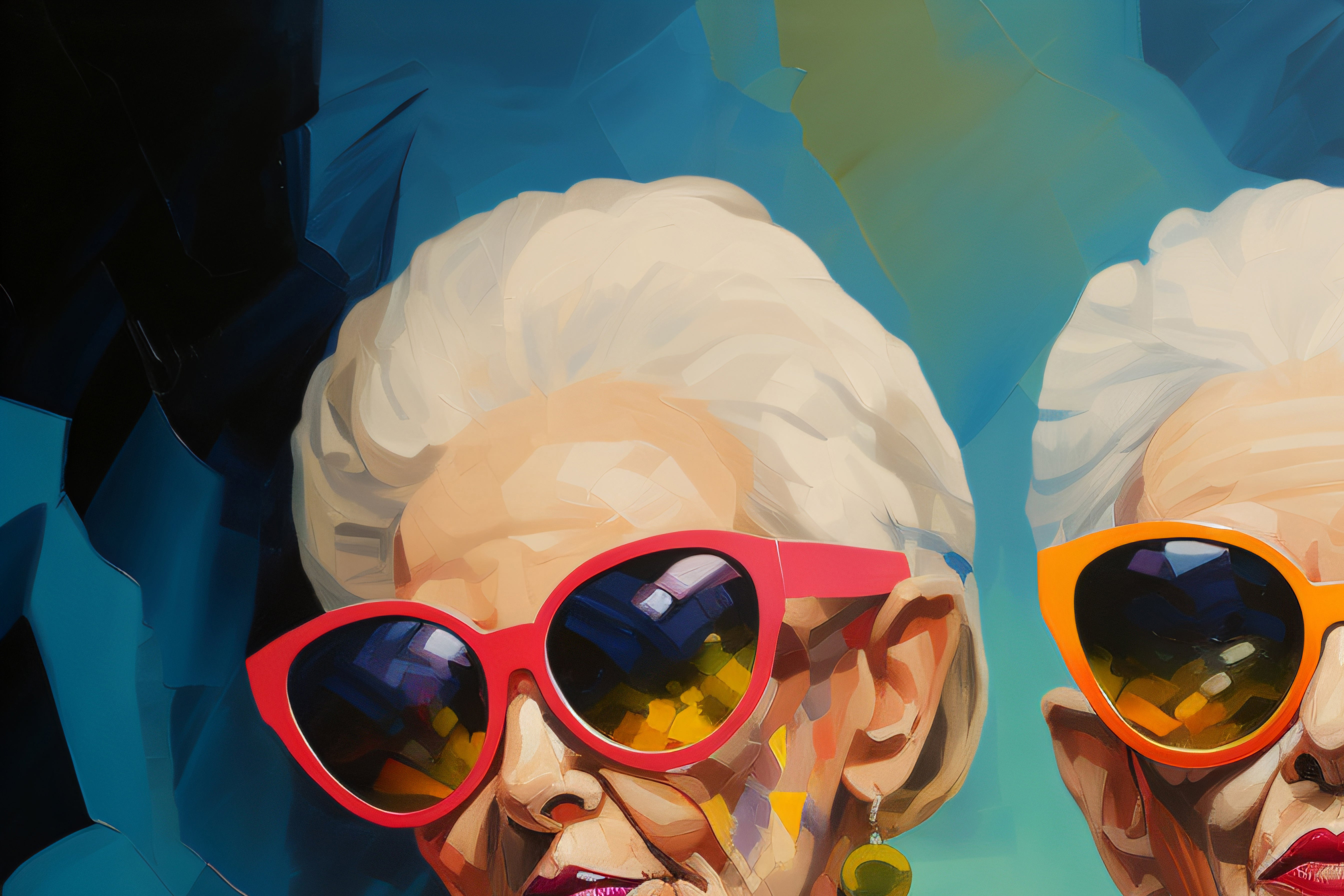 Grannies (Unlimited), 90x60 cm, ready-to-hang