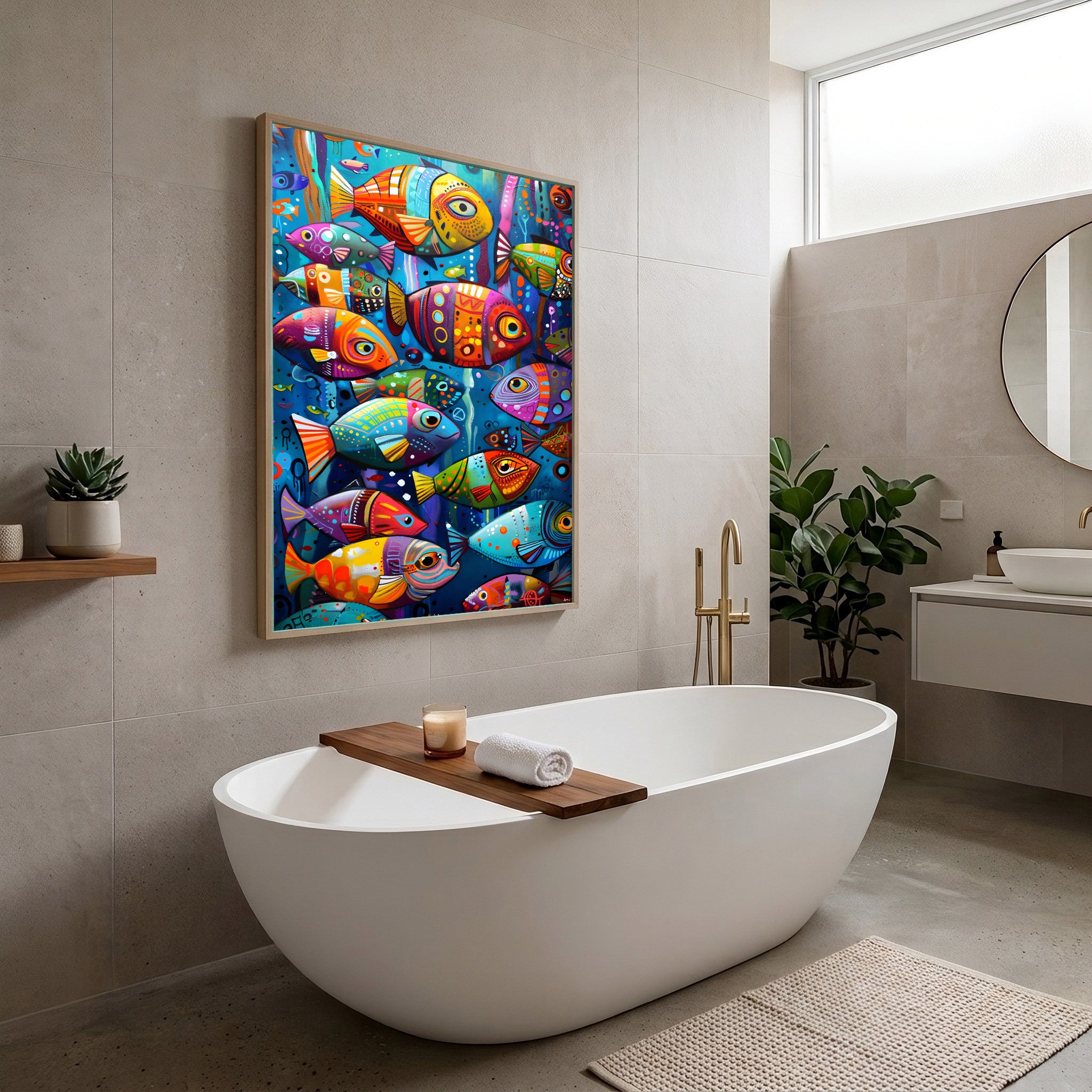 Aquatic Ambiance (Print), 60x90 cm, ready-to-hang