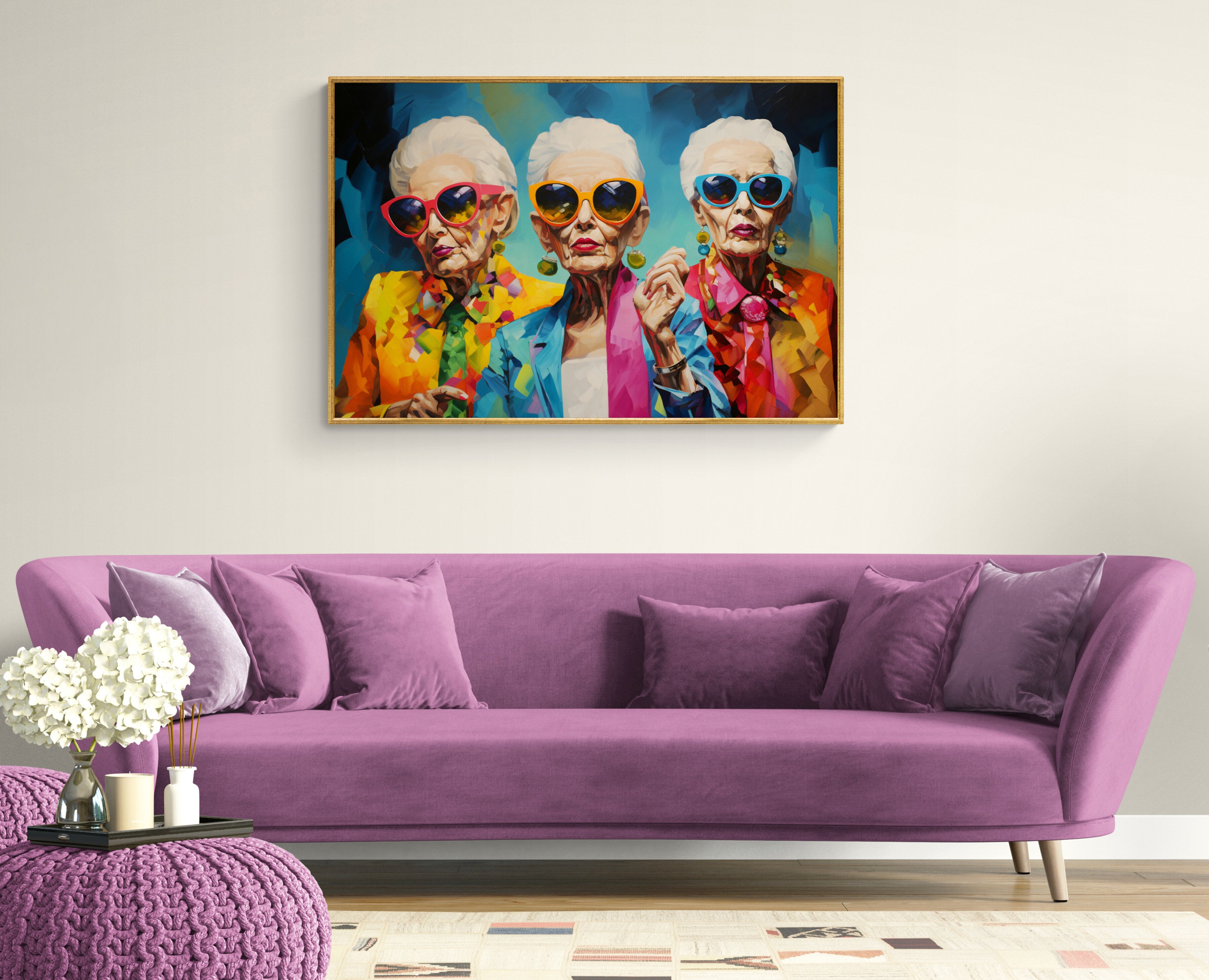 Grannies (Unlimited), 90x60 cm, ready-to-hang