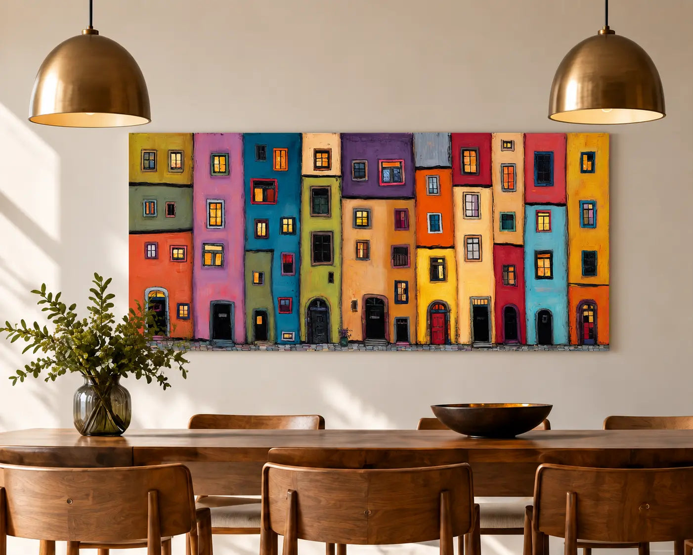 Kunstwerk in einem Esszimmer