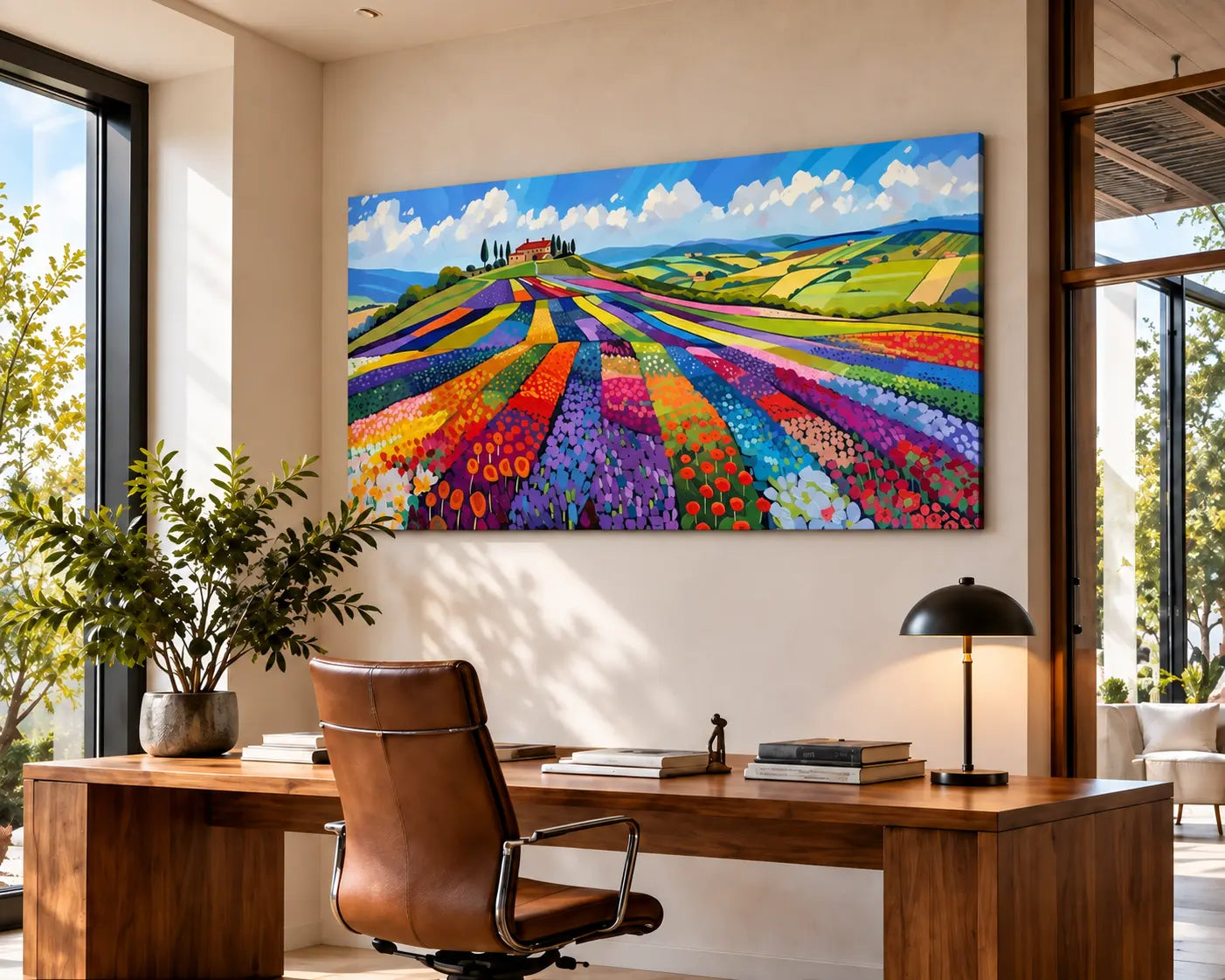 Kunstwerk in einem Arbeitsbereich