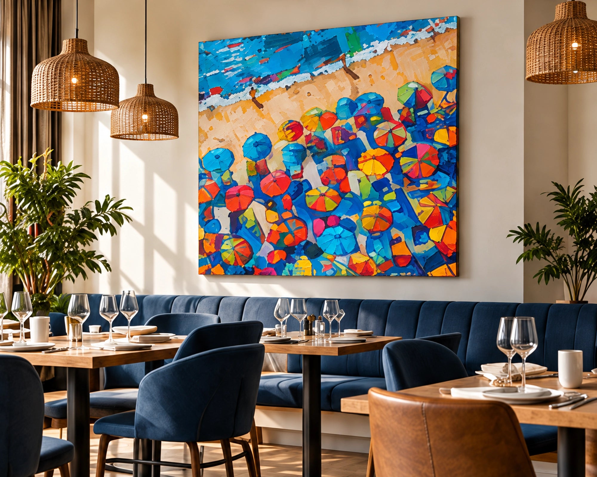 Kunstwerk in einem Hospitality-Interieur